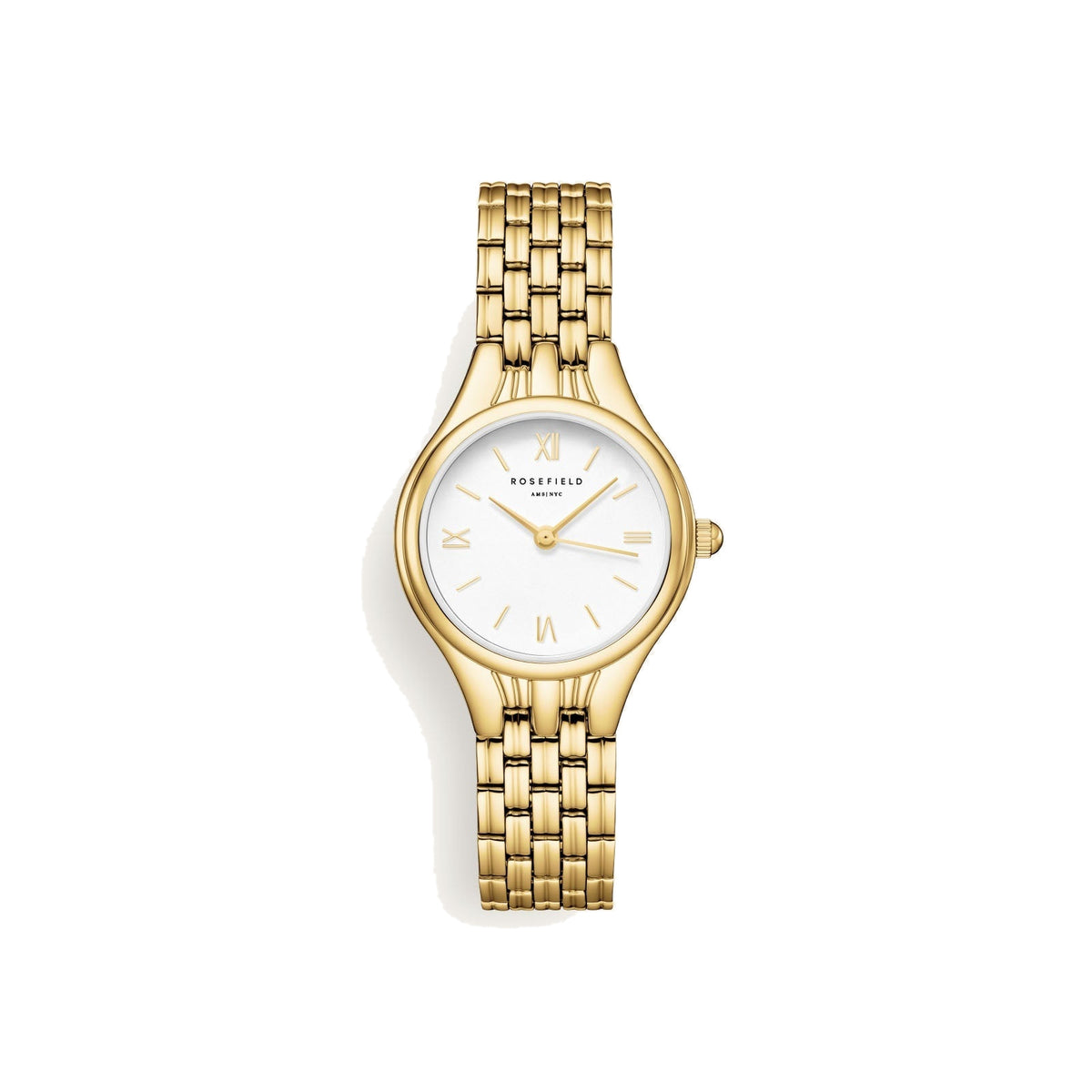 Rosefield Muse White Dial Gold Bracelet Watch MUWGSG-MU01