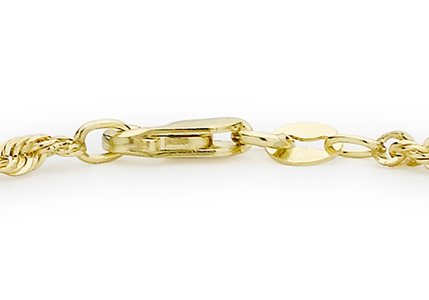 9K Yellow Gold Hollow Twist Bracelet Elegant Stylish Jewelry 18cm