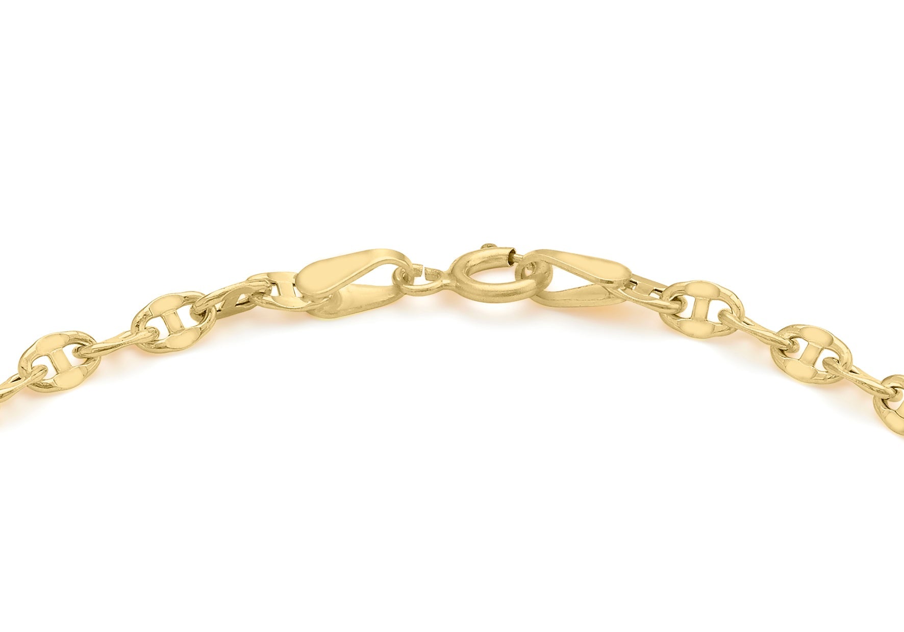9K Yellow Gold Link Bracelet 18 cm Elegant Contemporary Design