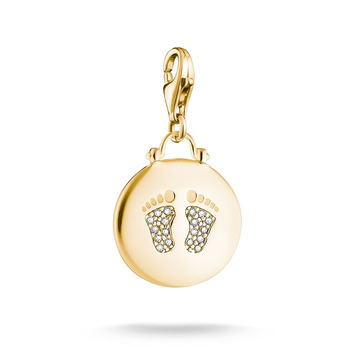 Thomas Sabo Gold-Plated Baby Feet Charm with White Zirconia CC1692MY CC1692MY front packshot