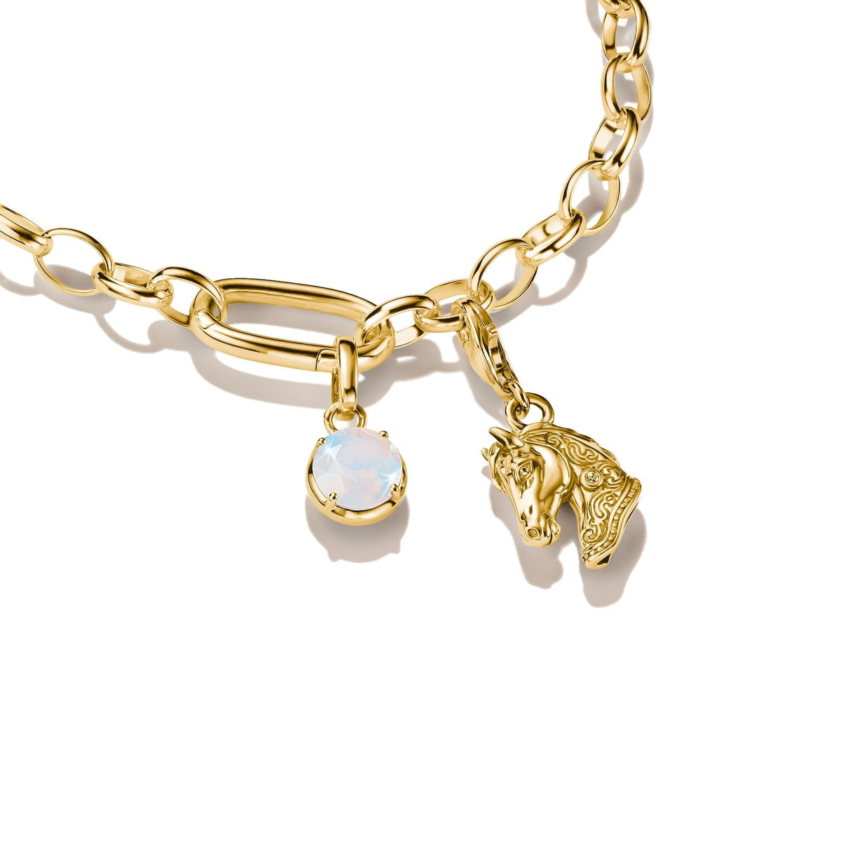 Thomas Sabo Gold-Plated Horse Head Charm with White Zirconia CC2233MY CC2233MY view 2