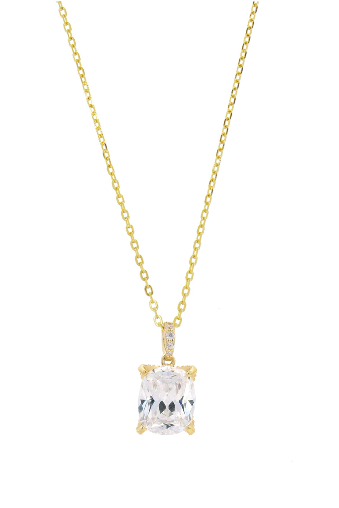 SYDNEY SOIRÉE ELAINE CUSHION CUT PENDANT GOLD