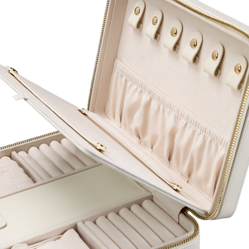 Wolf Lauren Large Zip Case in ivory recycled vegan leather — view 5
