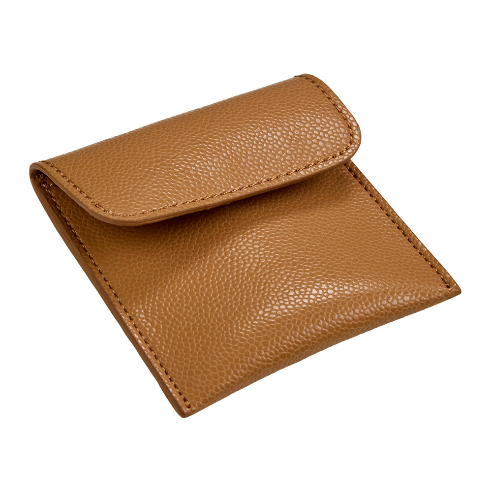 Wolf Lauren Extra Large Jewellery Box in caramel recycled vegan leather — view 8
