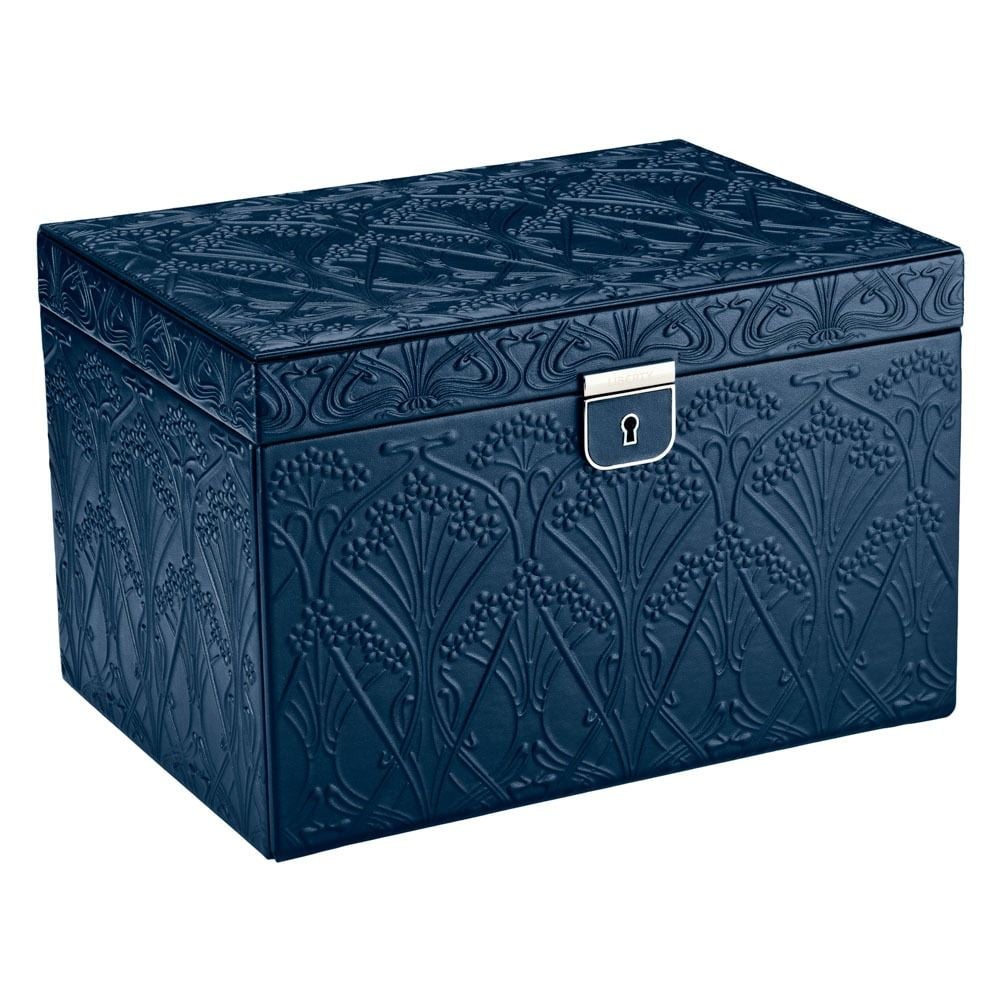 Wolf Liberty Large Jewellery Box Navy 381017