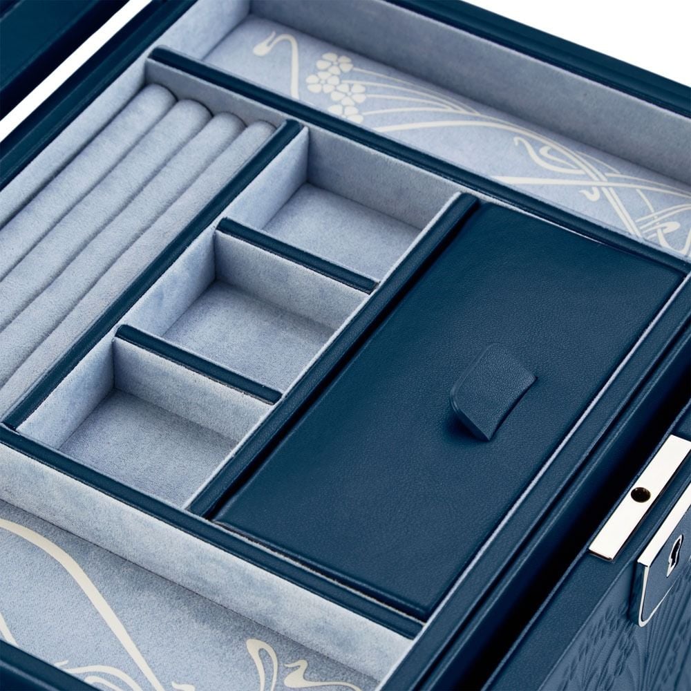 Wolf Liberty Large Jewellery Box Navy 381017