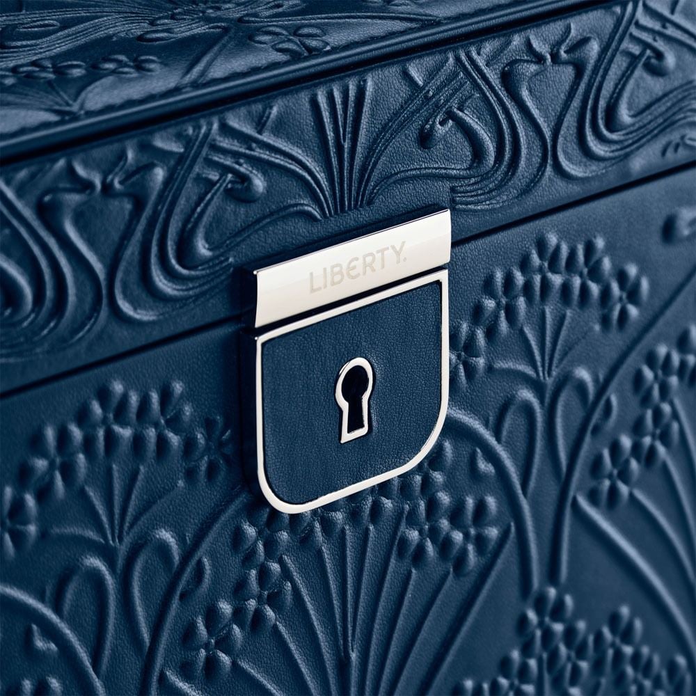 Wolf Liberty Large Jewellery Box Navy 381017