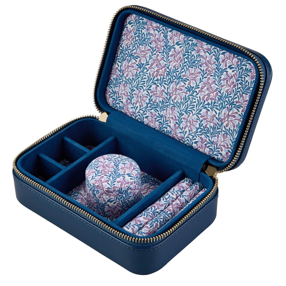 Wolf Sophia Travel Zip Case Indigo Fruit Botanical