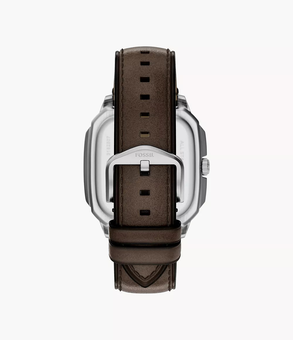 Fossil Crosby Three Hand Brown Leather Watch FS6150