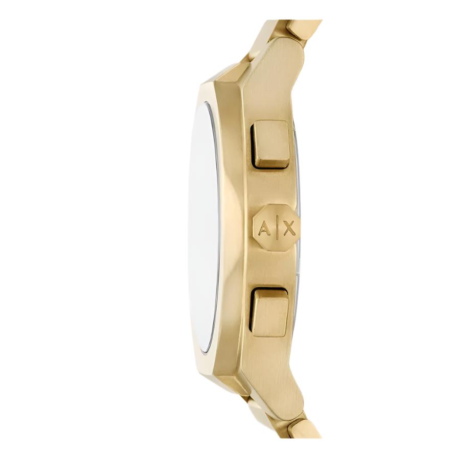 Armani Exchange Gold Chronograph Black Dial Watch AX4180