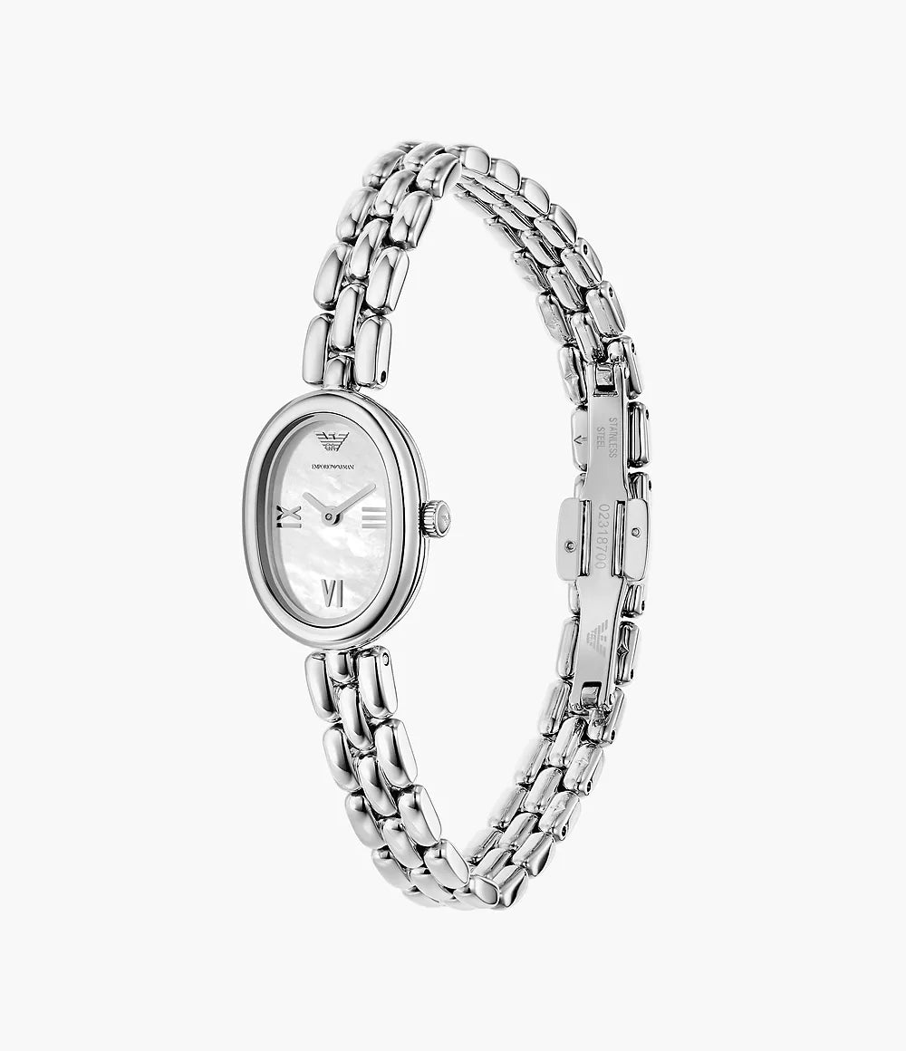 Emporio Armani Two Hand Silver Stainless Steel Watch AR11720