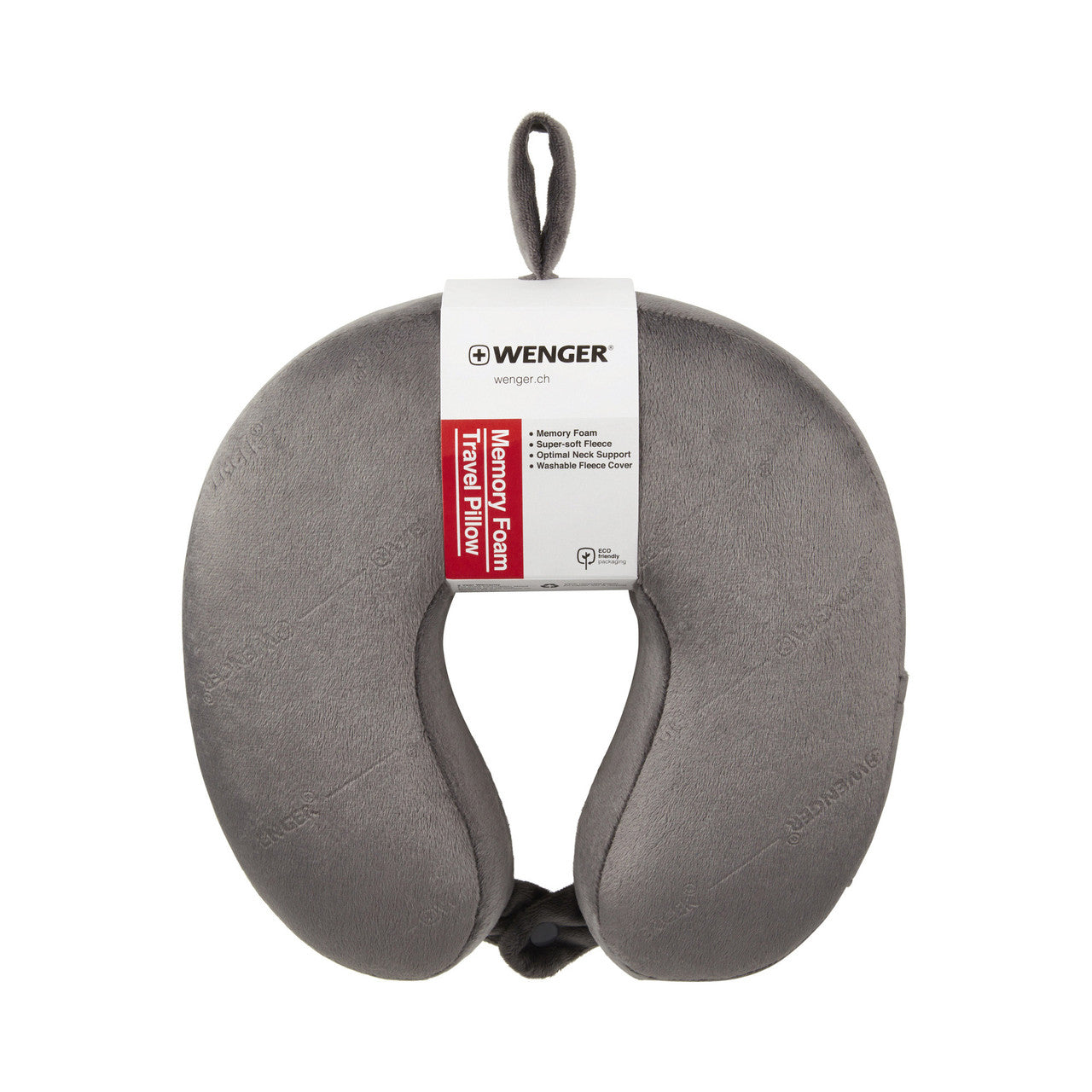 Wenger Fleece Memory Foam Pillow Grey 611884