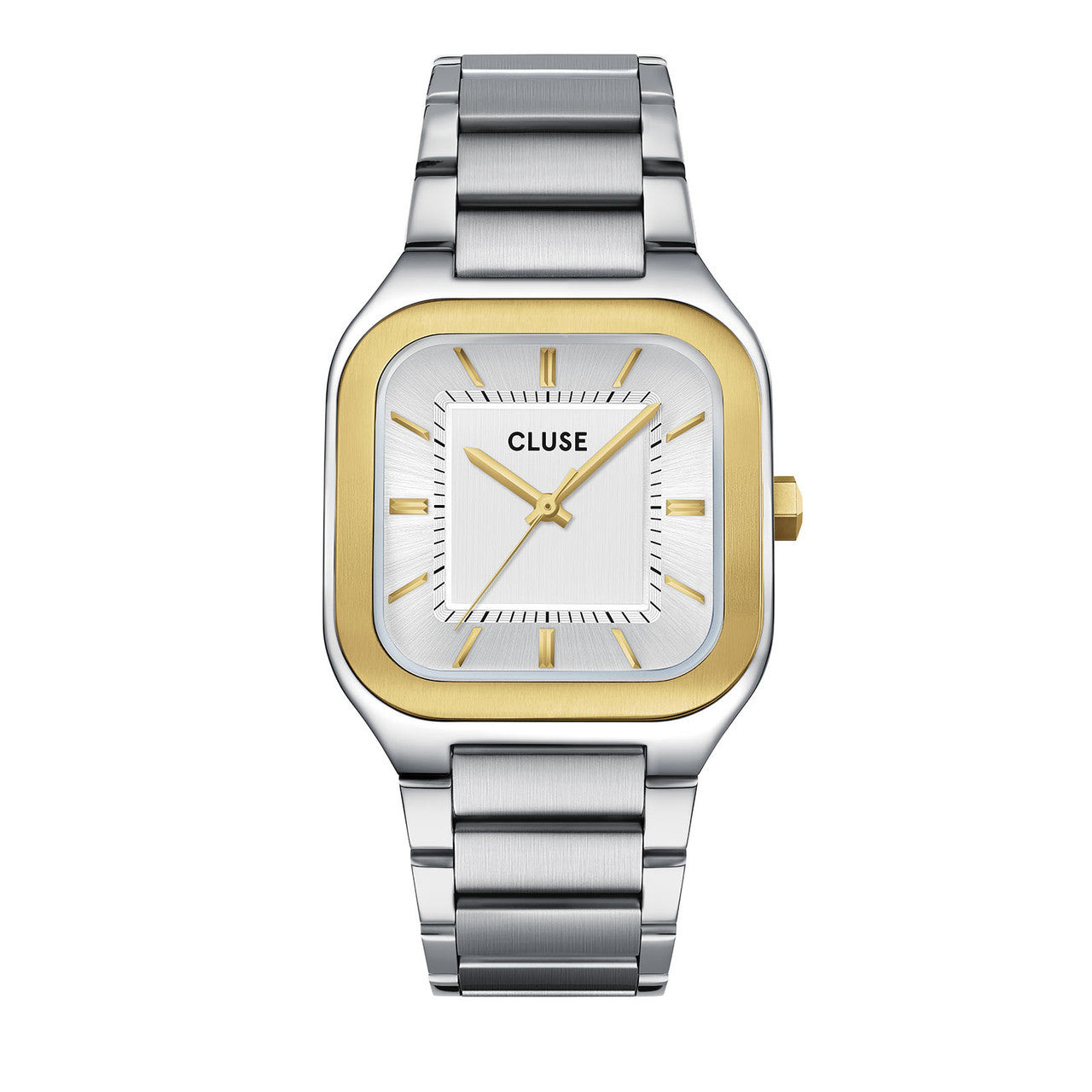 CLUSE Quadrus Stainless Steel Silver Two Tone Men's Watch CW25704