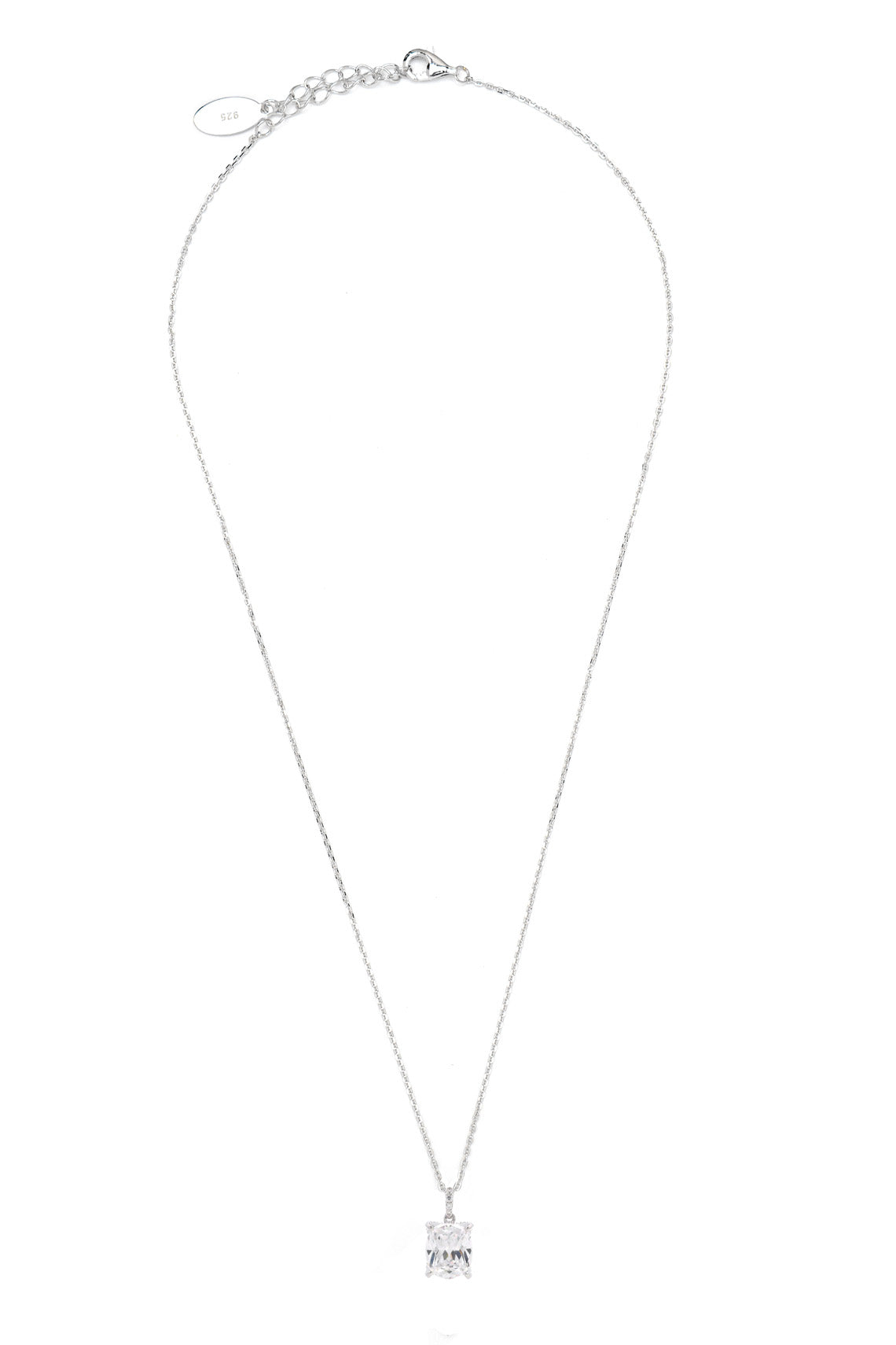 SYDNEY SOIRÉE ELAINE CUSHION CUT PENDANT SILVER