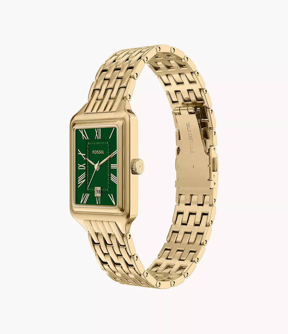 Fossil Raquel Three Hand Gold Stainless Steel Watch ES5452