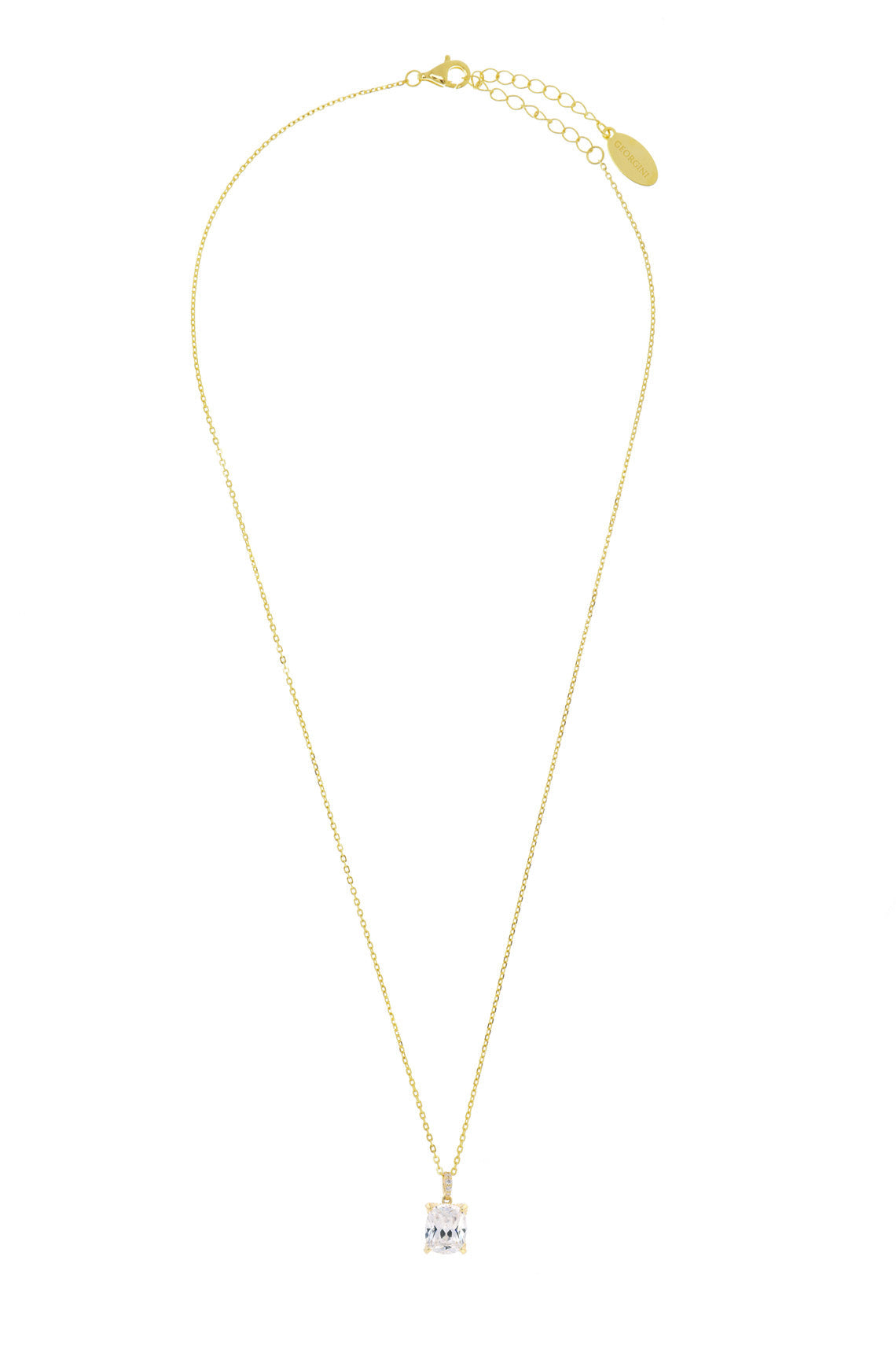 SYDNEY SOIRÉE ELAINE CUSHION CUT PENDANT GOLD