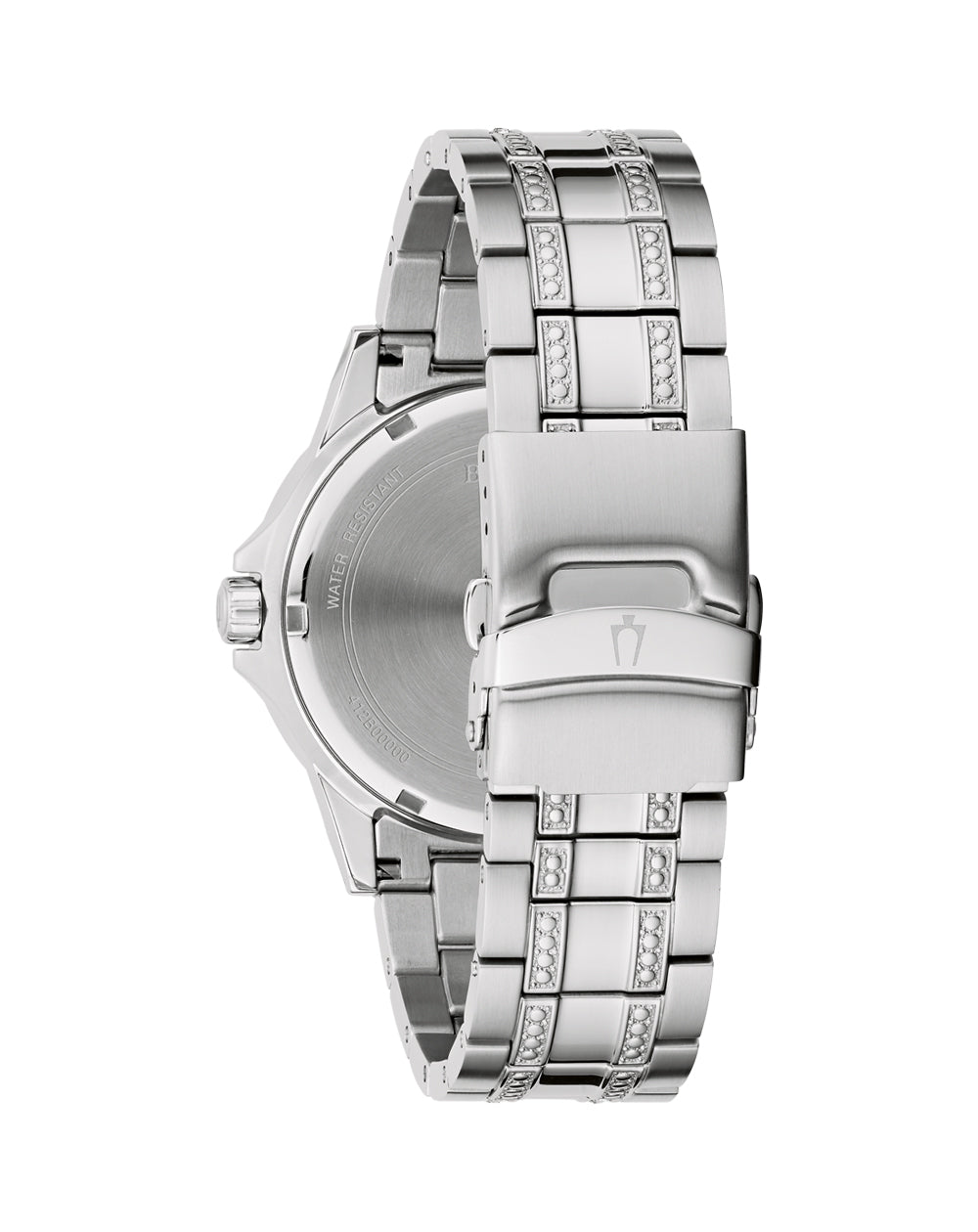 Bulova Classic Crystal Silver Dial Stainless Steel Band Watch Set 96K114