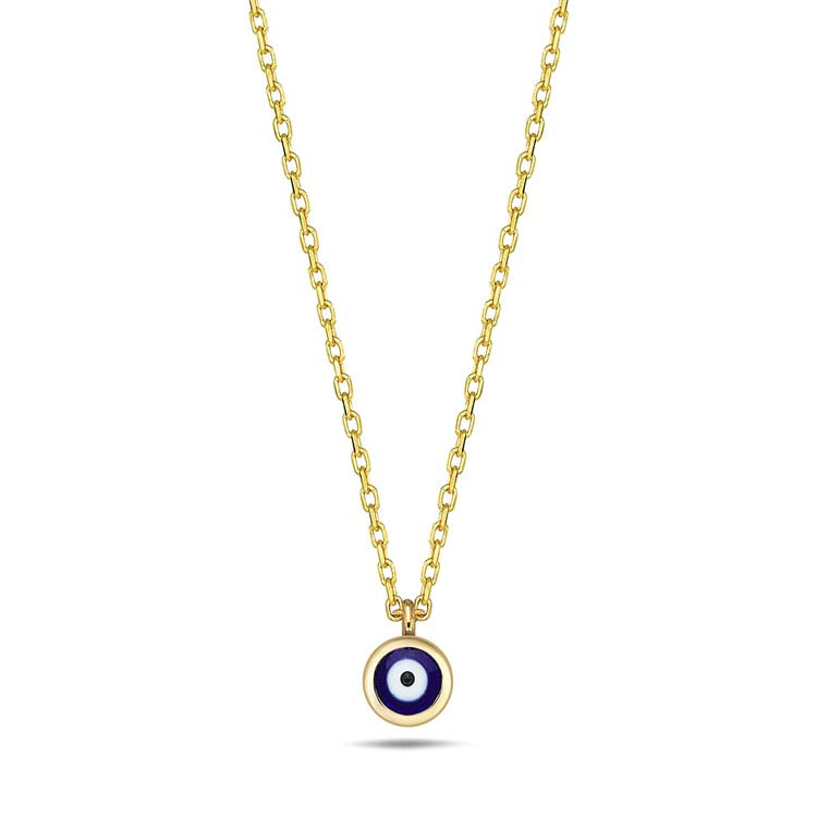9K Yellow Gold Petite Nazar Necklace 40-45cm