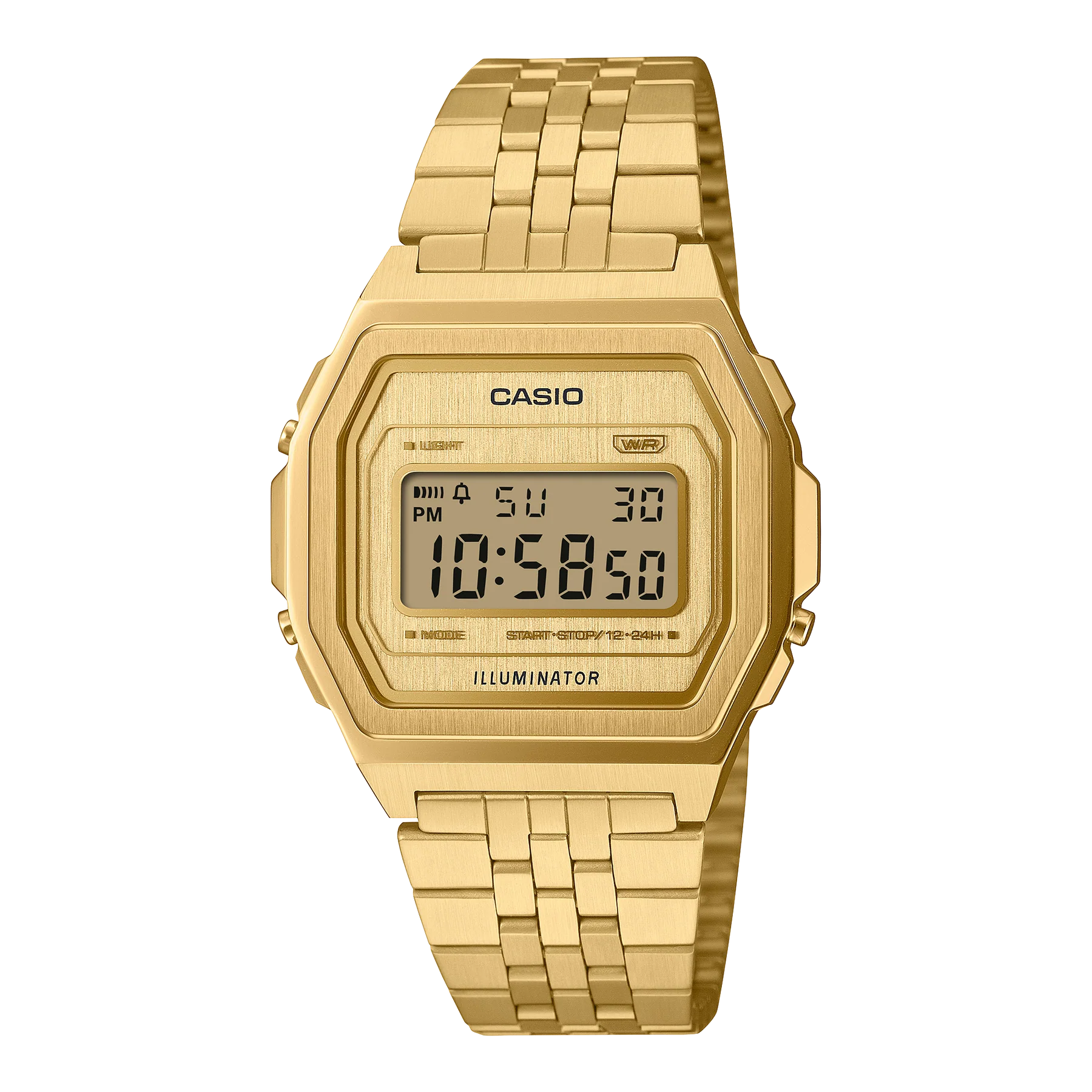 Casio Vintage Gold Stainless Steel Band Watch A1000G-9D