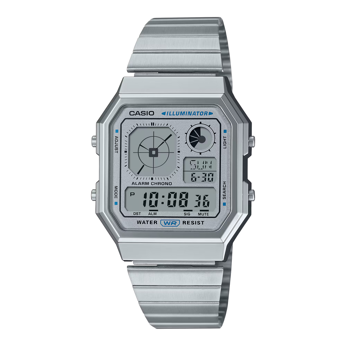 Casio Vintage Analog Display Stainless Steel Silver Dial Watch A130WE-7A