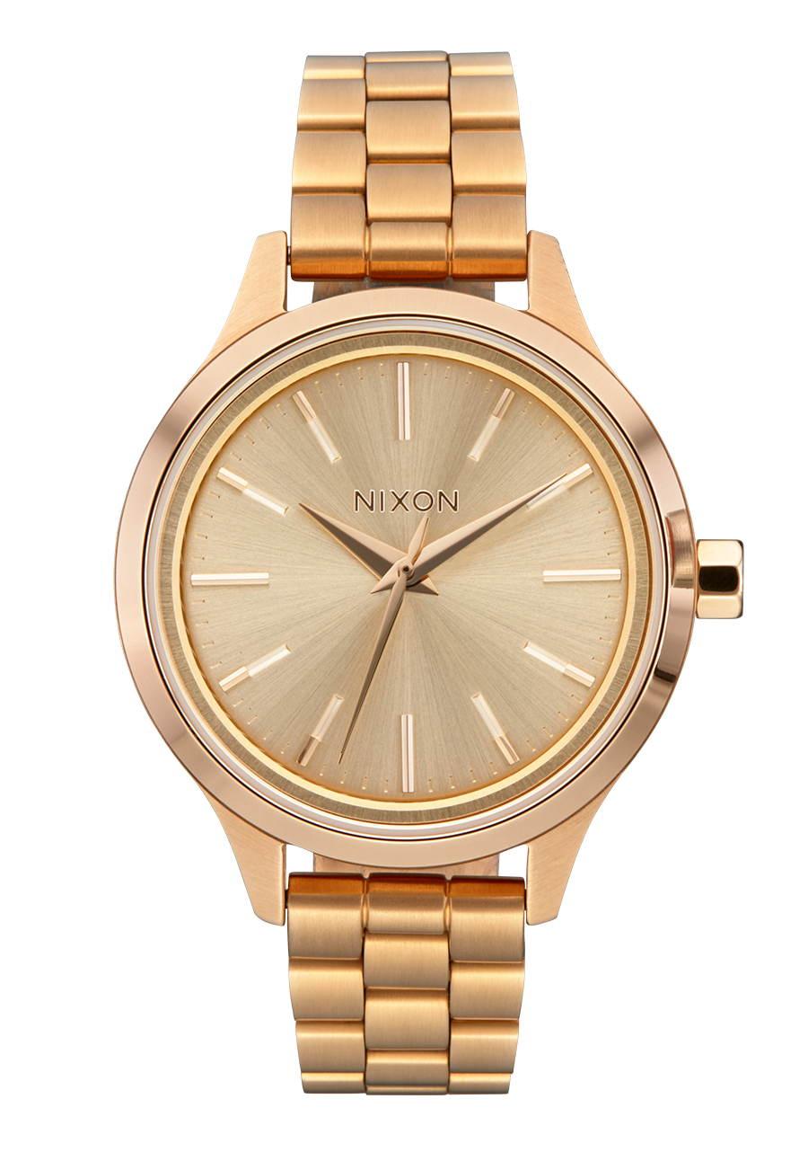 Nixon Optimist Stainless Steel Gold Dial Womens Watch A1342-5087-00