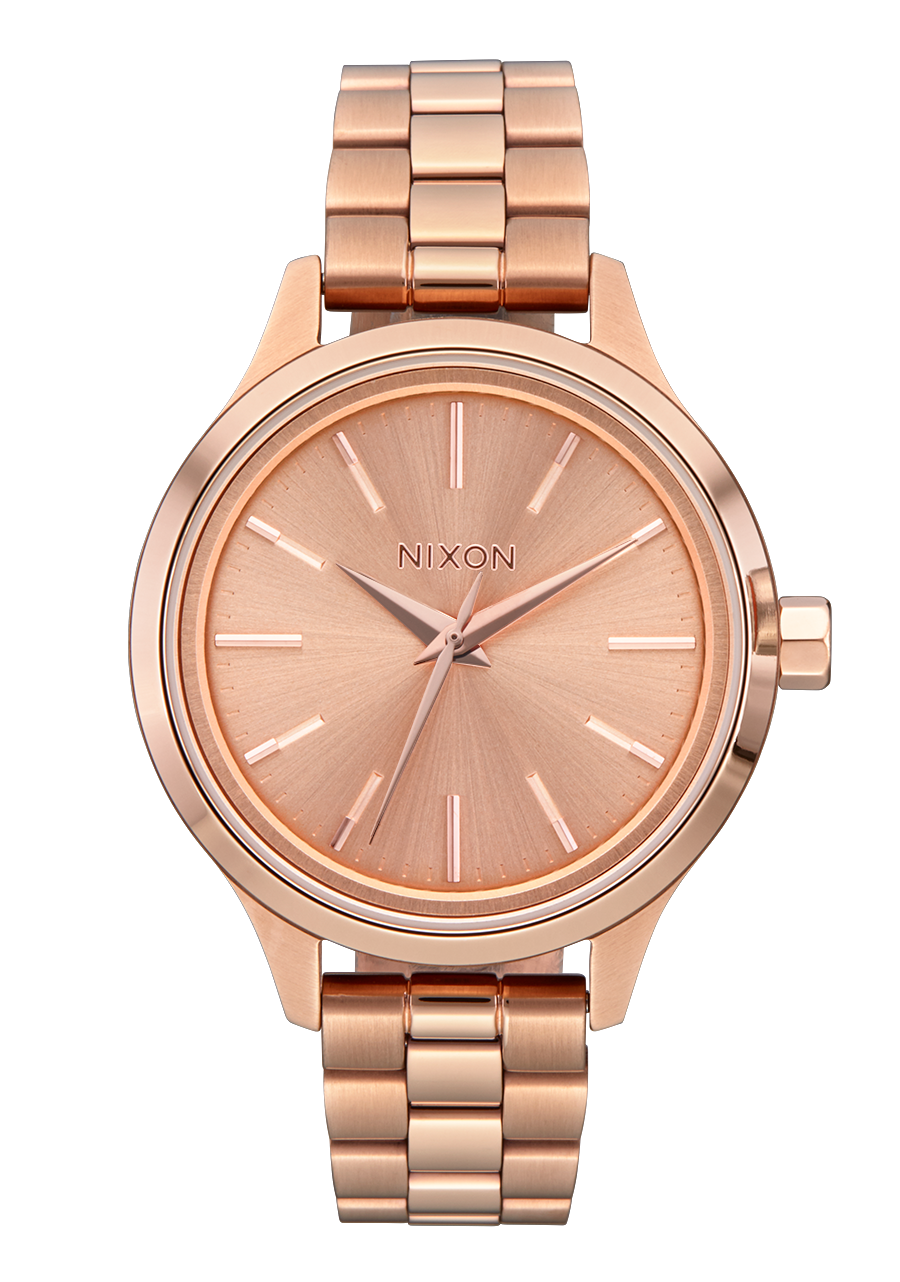Nixon Optimist Stainless Steel Rose Gold Dial Womens Watch A1342-897-00