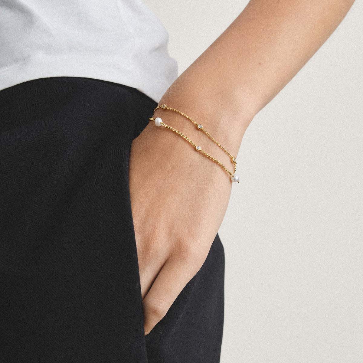 Thomas Sabo Pearl Bracelet with zirconia