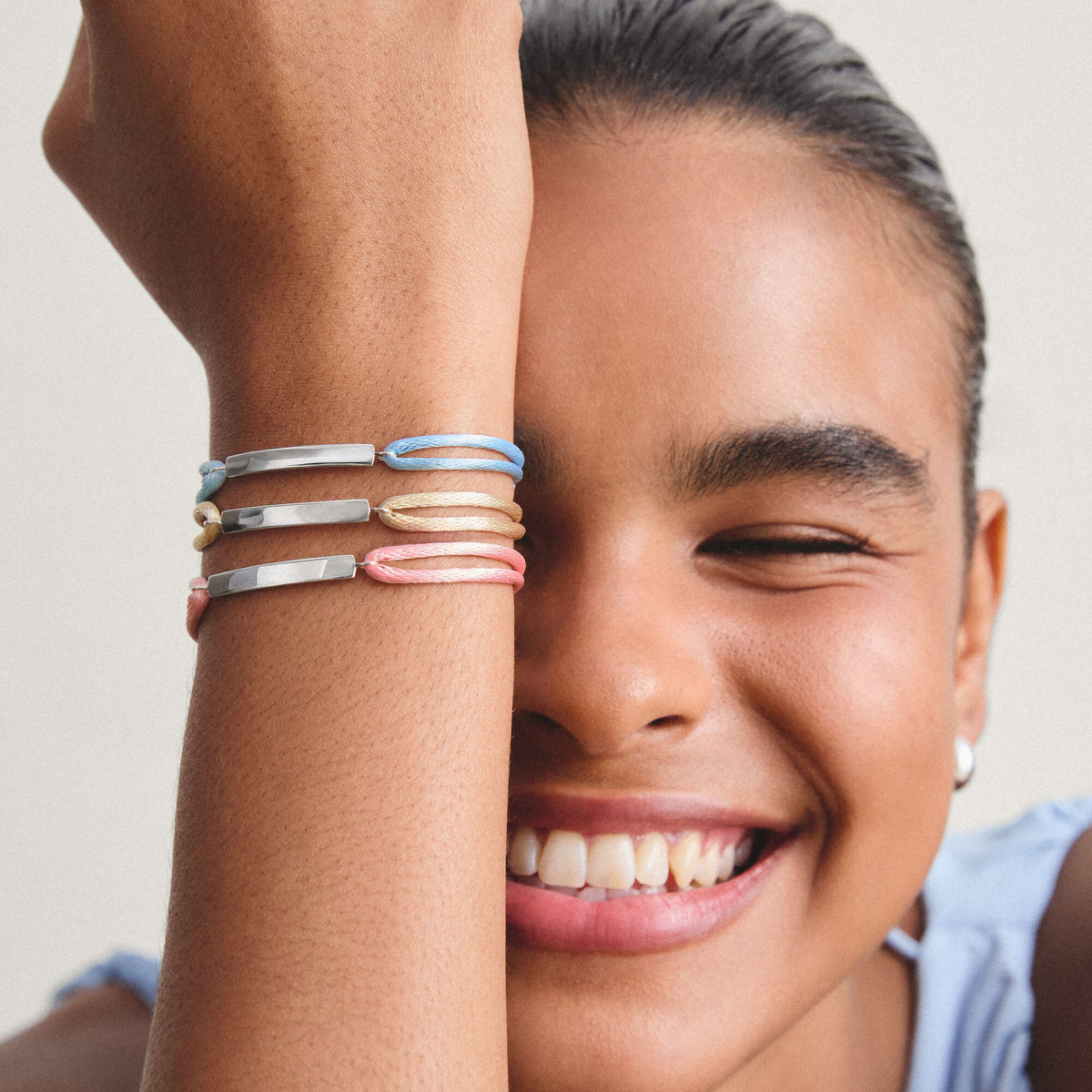 Thomas Sabo Textile bracelet pink
