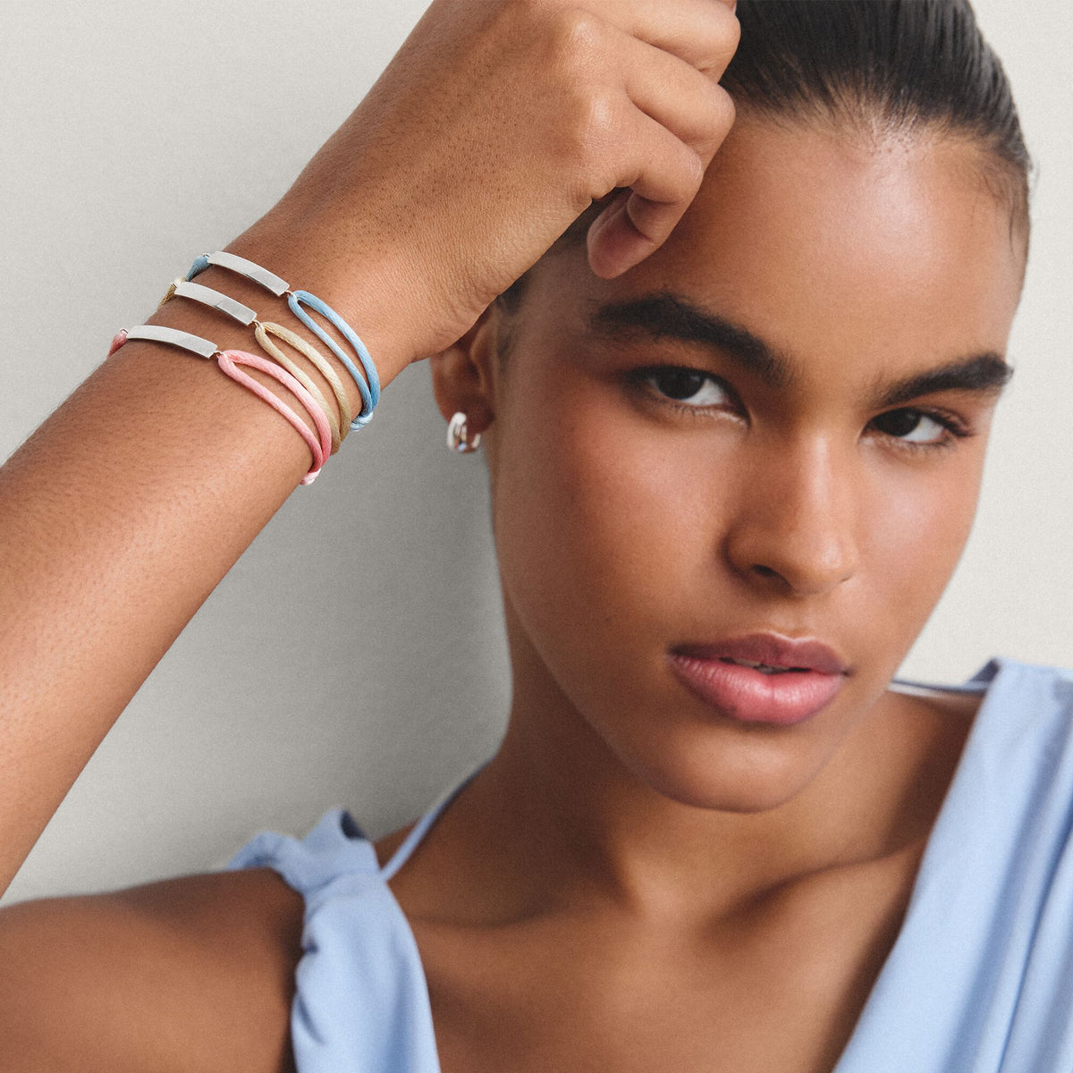 Thomas Sabo Textile bracelet pink