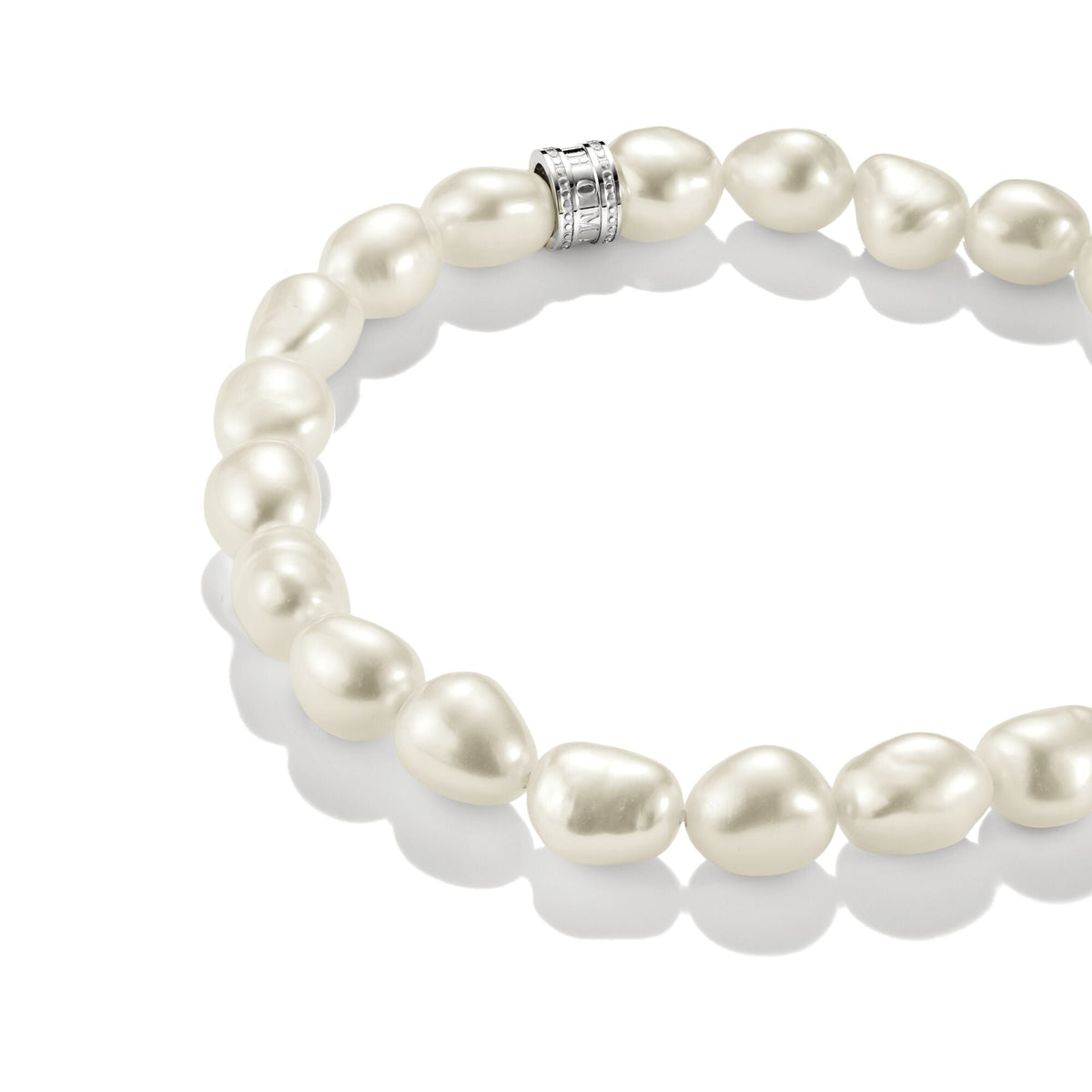 Thomas Sabo Stainless Steel Freshwater Pearl Bracelet TA2255SWH-16 view 2