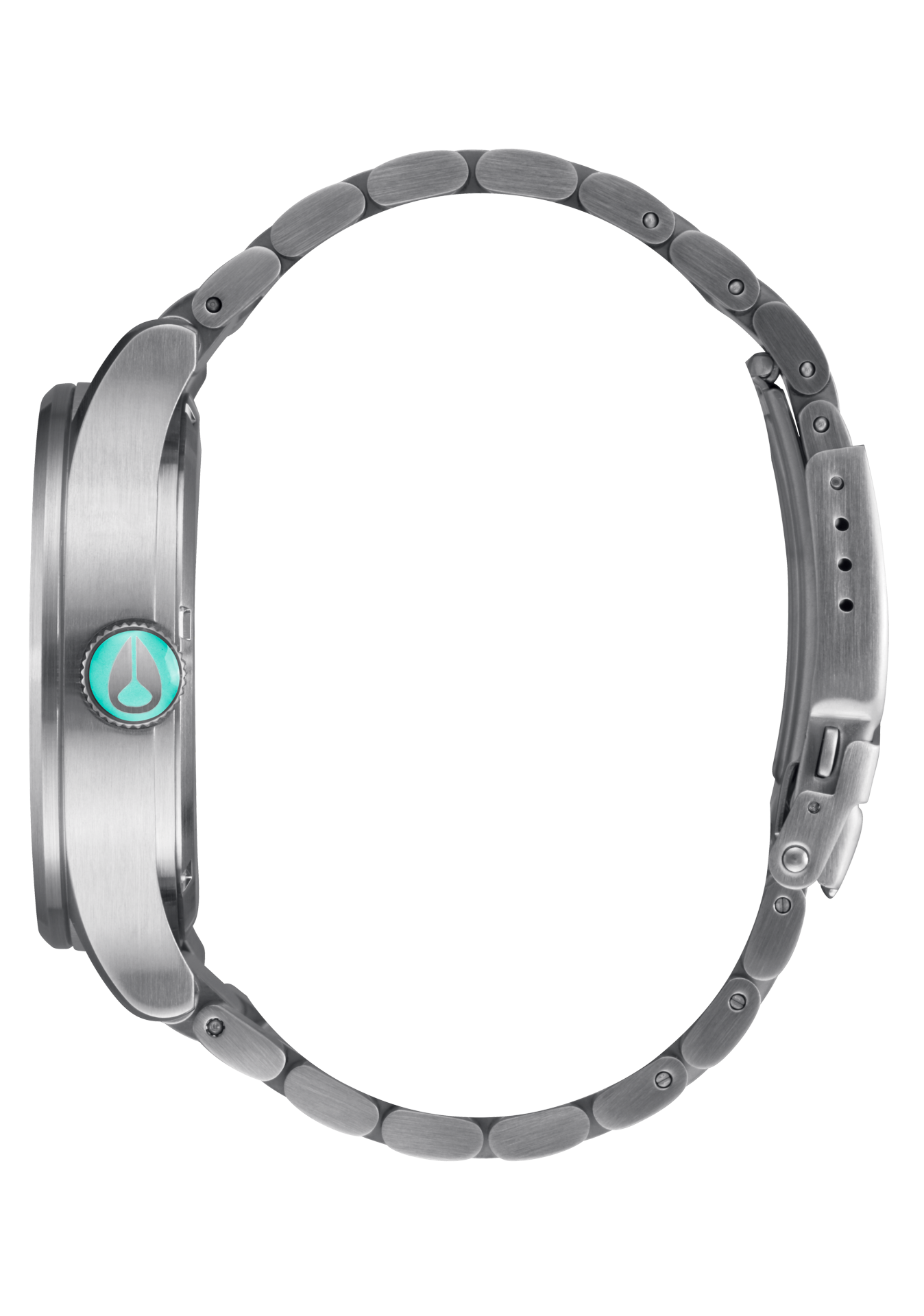 Nixon Sentry Stainless Steel Silver / Turquoise Watch A356-2084-00