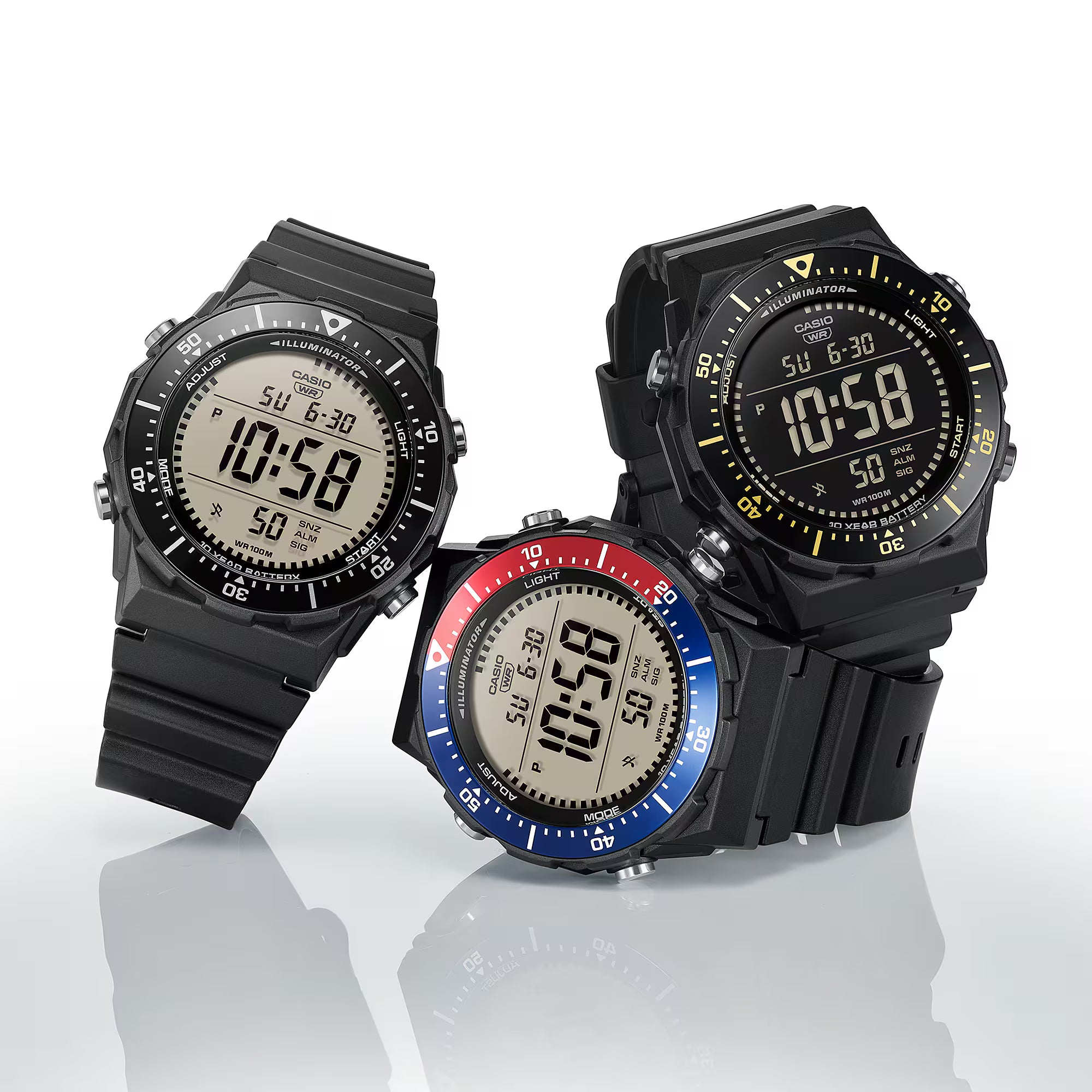 Casio Digital Black Resin Band Men's Watch AE1700H-1A