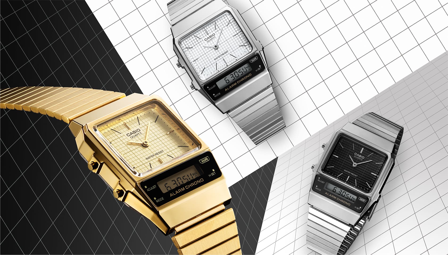 Casio Vintage Retro Stainless Steel Watch AQ800E-7A