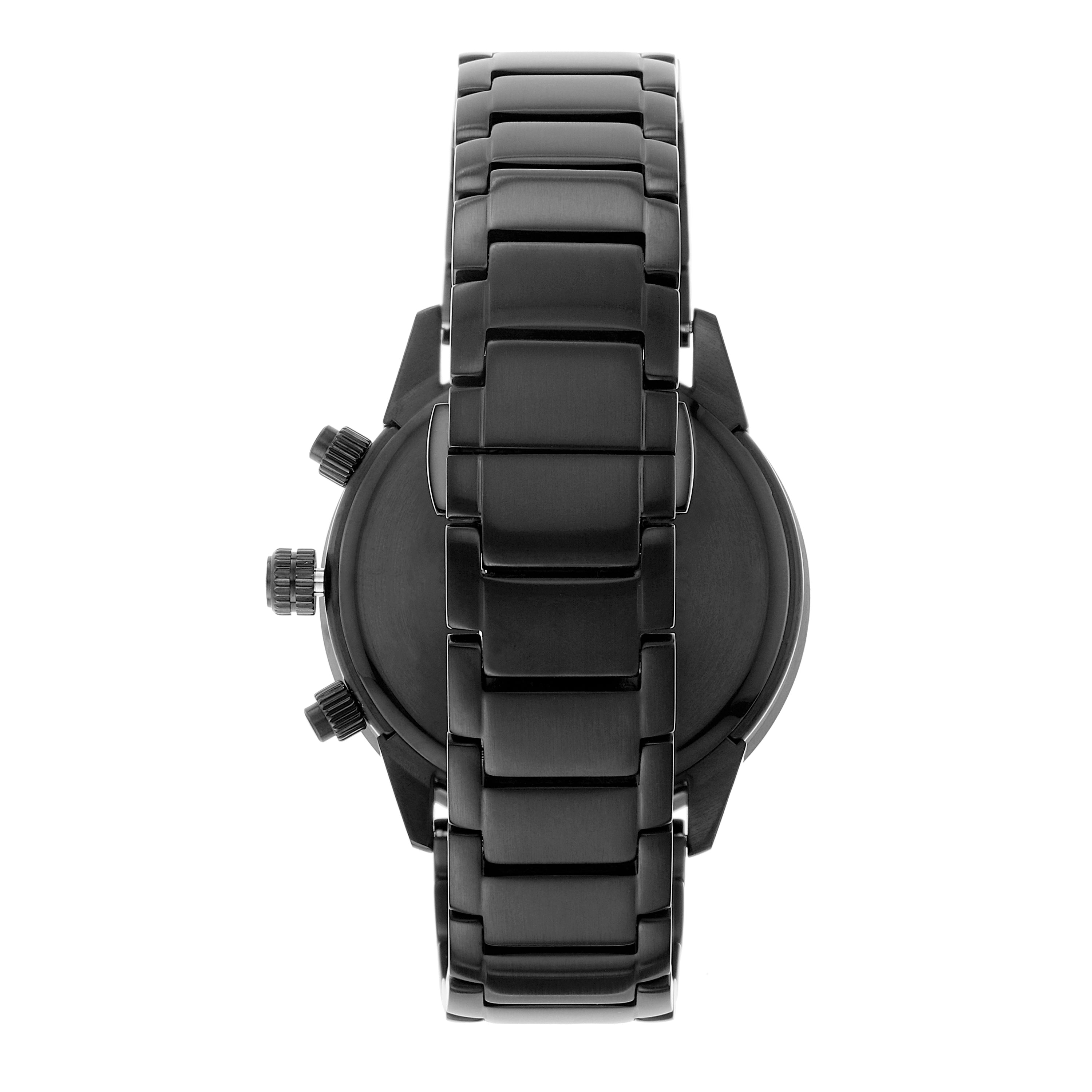 Emporio Armani Black Chronograph Stainless Steel Watch AR11242