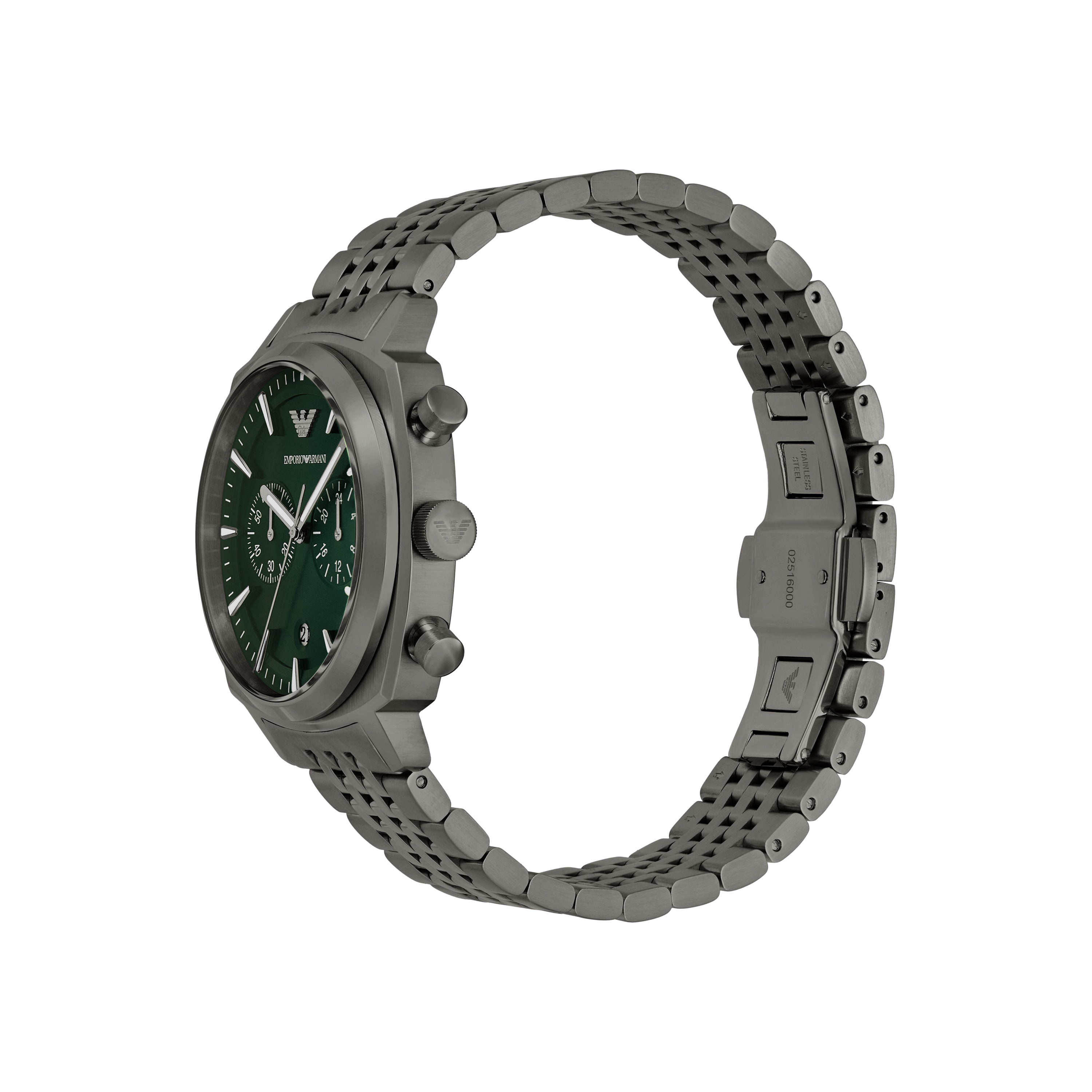Emporio Armani Chronograph Green Dial Gunmetal 40mm Men's Watch AR11689