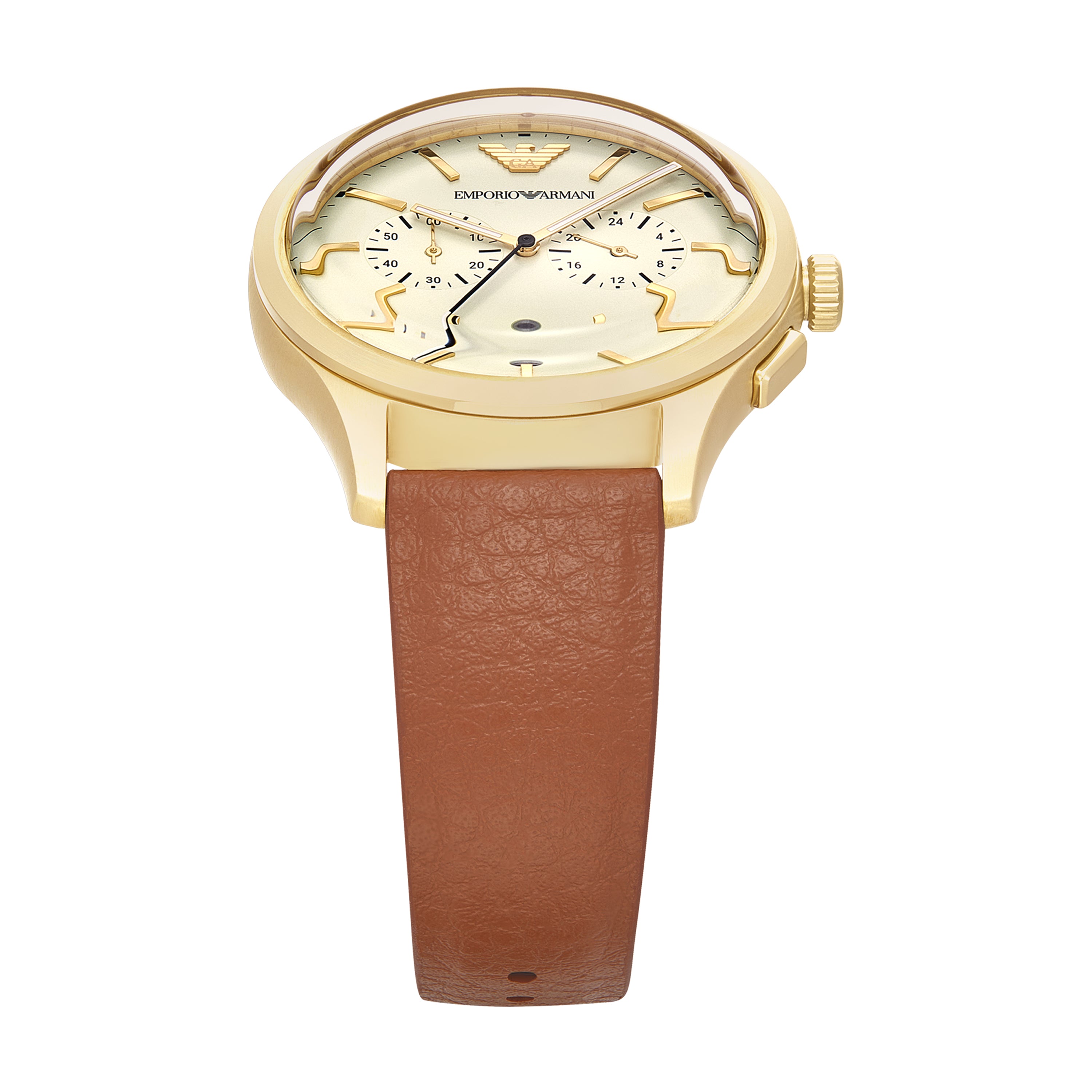 Emporio Armani Chronograph Brown Leather Watch AR11714