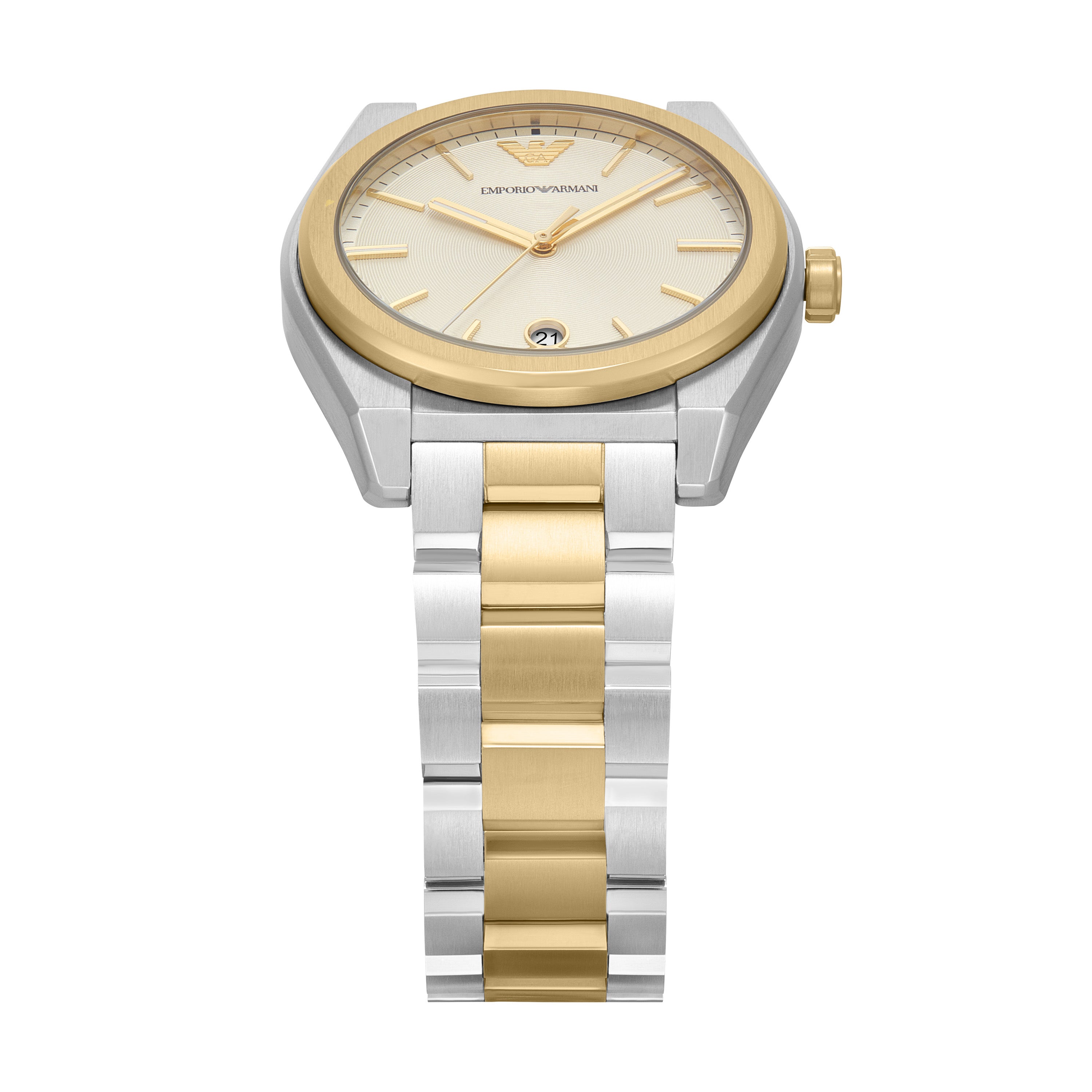 Emporio Armani Three Hand Two Tone Stainless Steel Watch AR11716