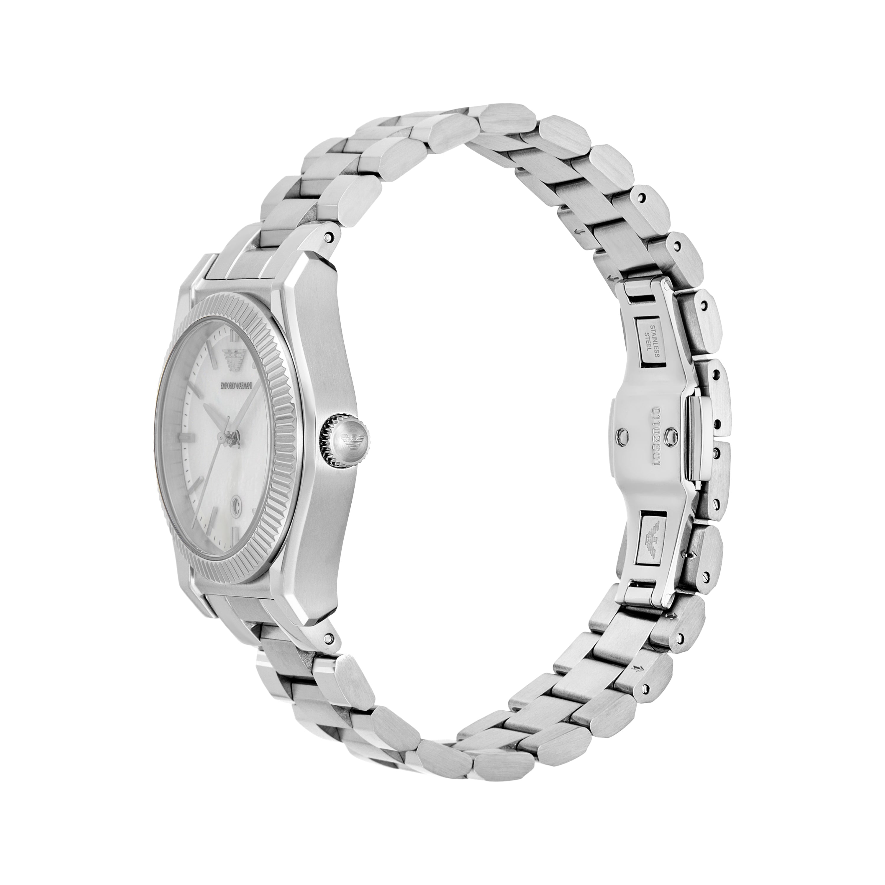 Emporio Armani Three Hand Stainless Steel Watch AR11723
