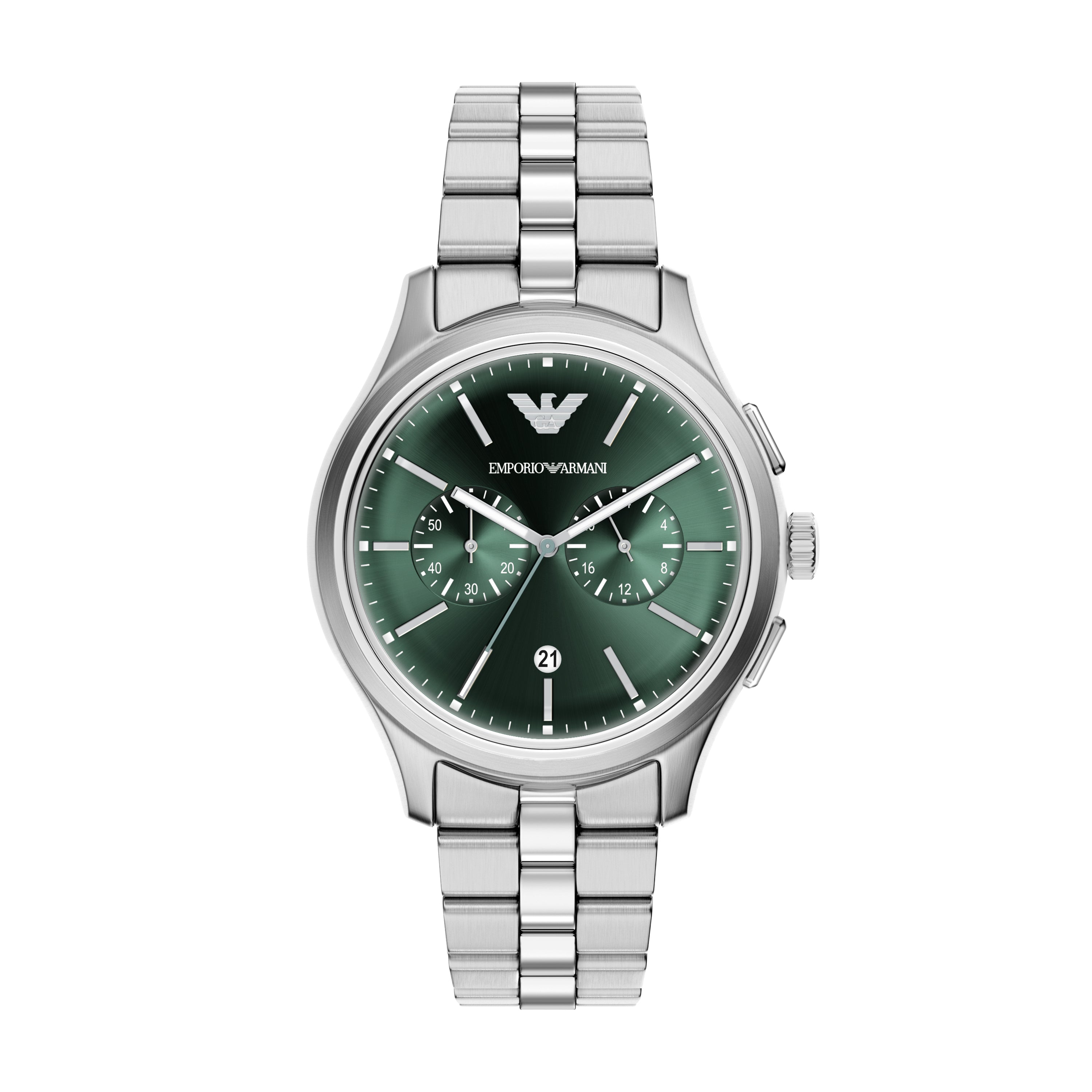 Emporio Armani Green Dial Stainless Steel Watch AR11746