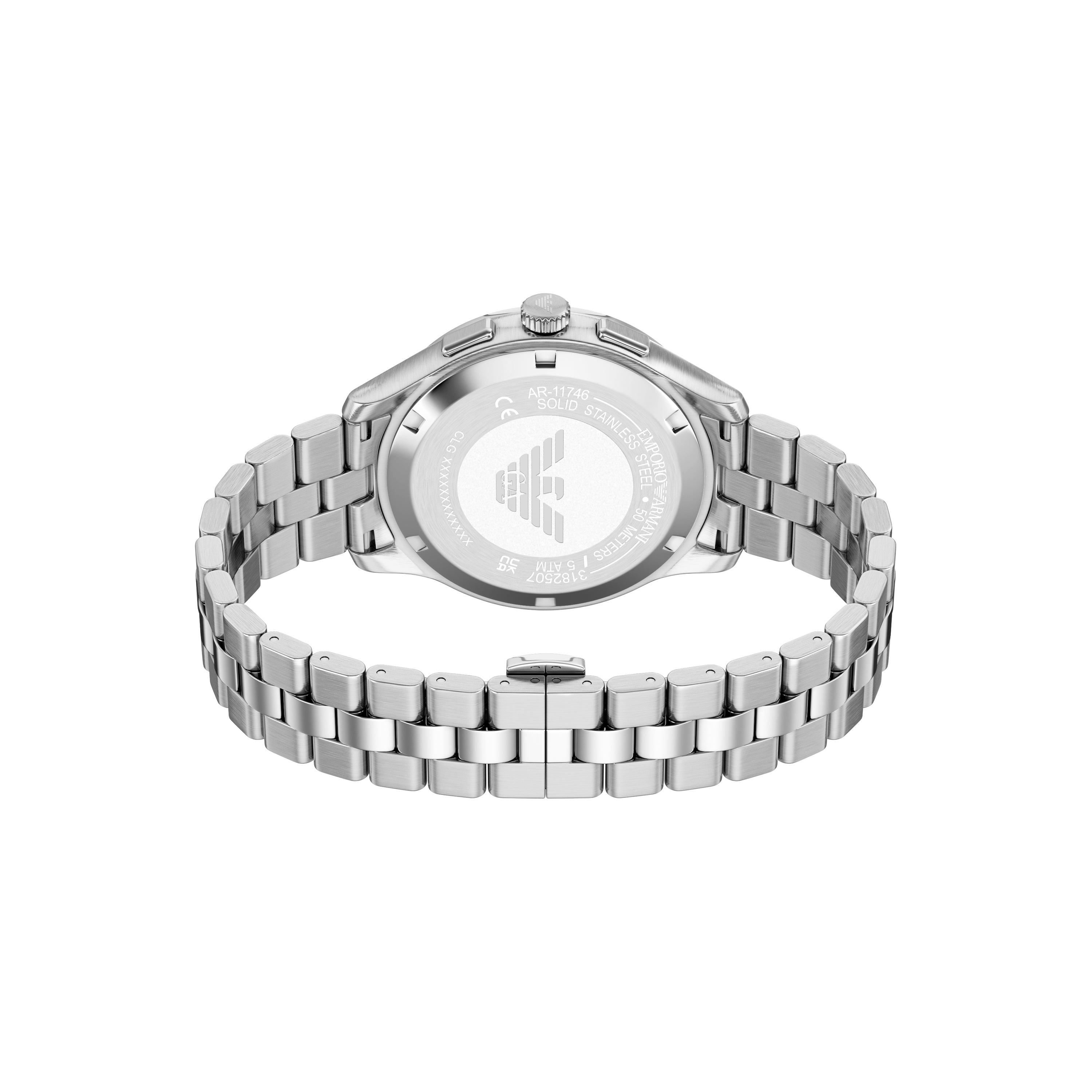 Emporio Armani Green Dial Stainless Steel Watch AR11746