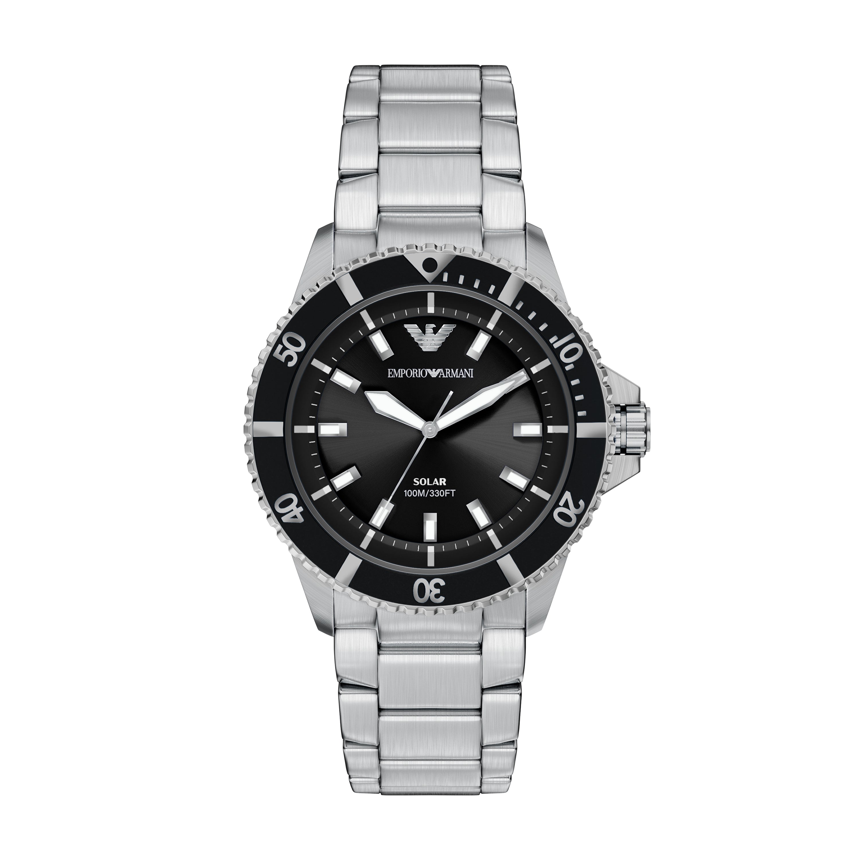 Emporio Armani Black Dial Stainless Steel Watch AR11787