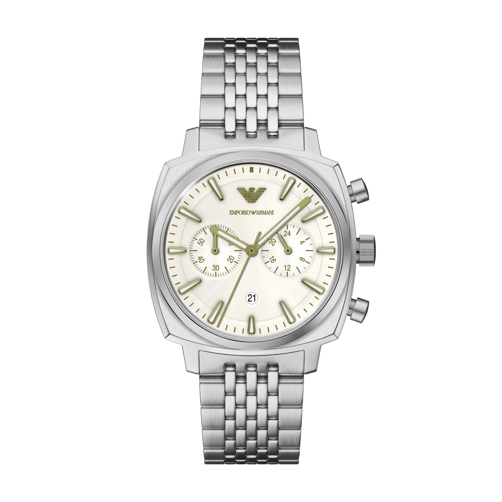 Emporio Armani men's watch, ivory dial