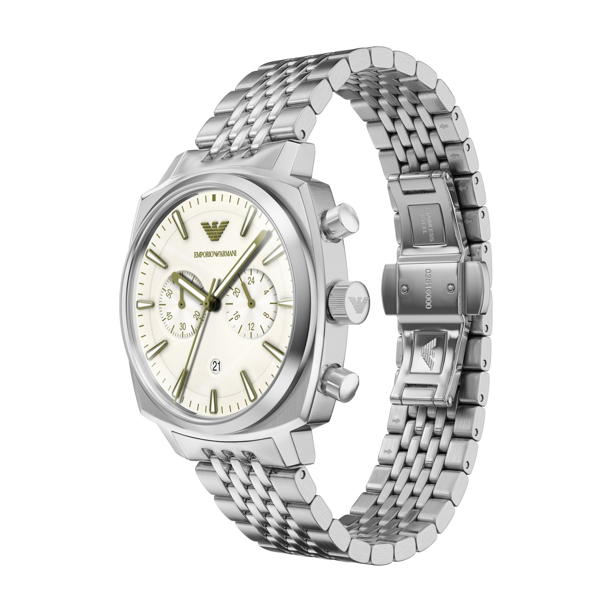 Emporio Armani men's watch, ivory dial (view 3)