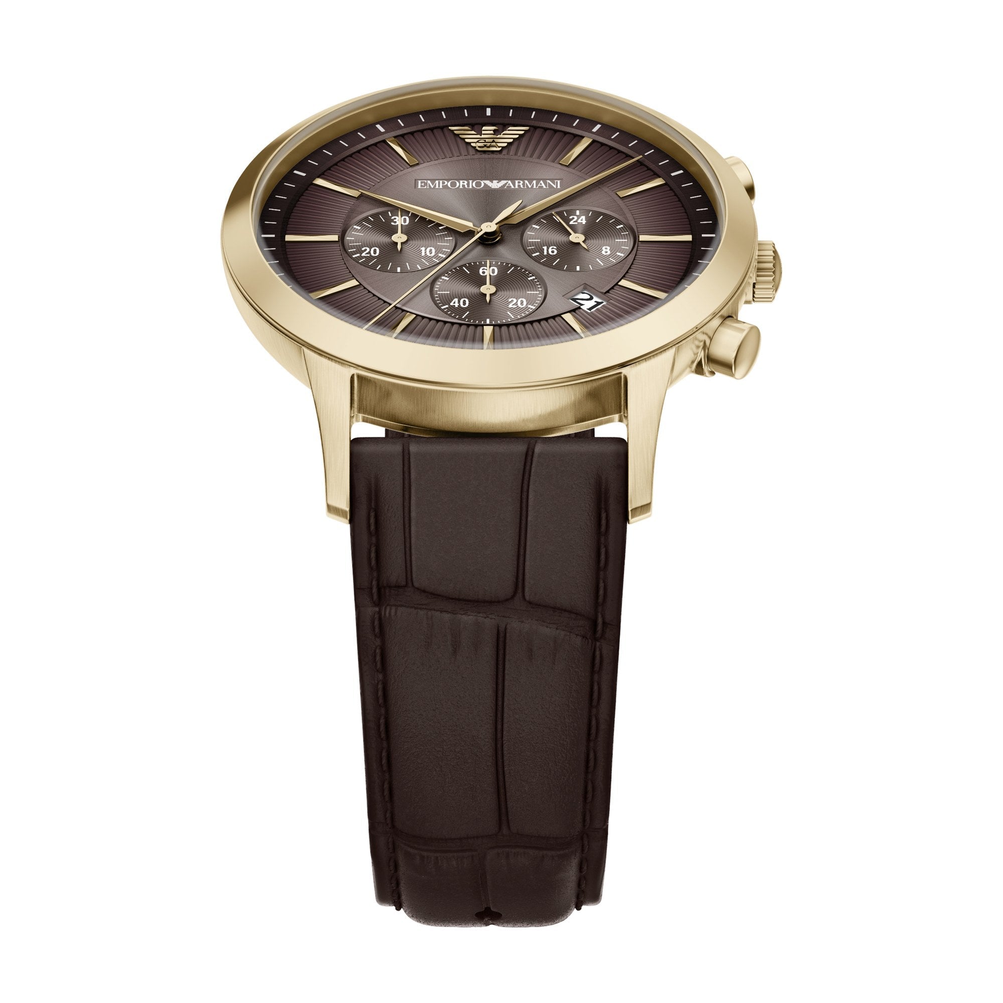 Emporio Armani men's watch, brown dial (view 2)