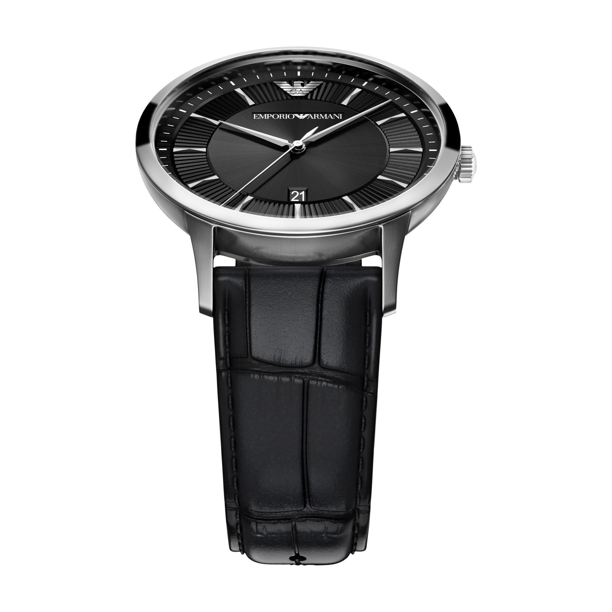 Emporio Armani men's watch, black dial (view 2)