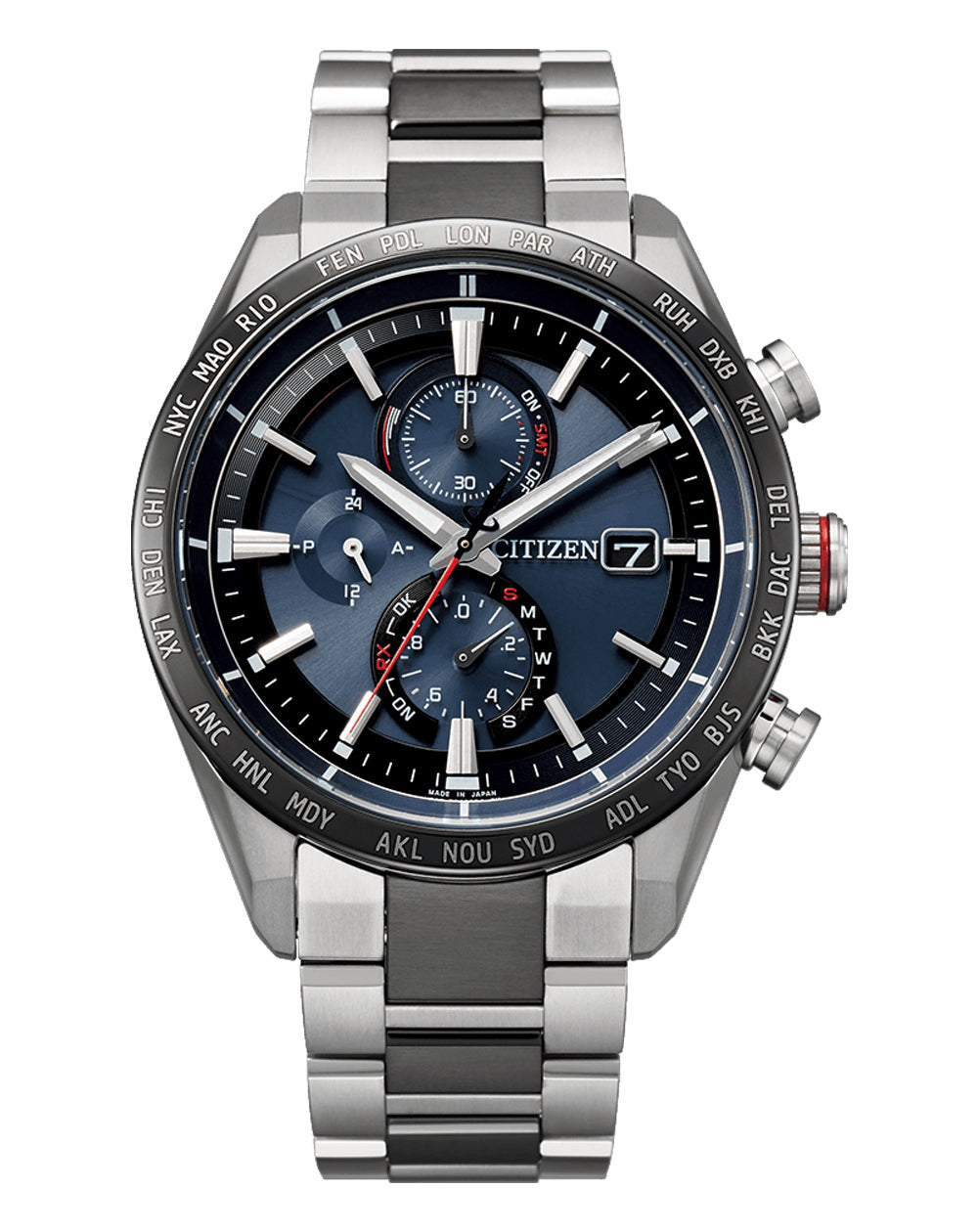 Citizen Attesa Radio Controlled Eco-Drive Titanium Watch AT8186-51L