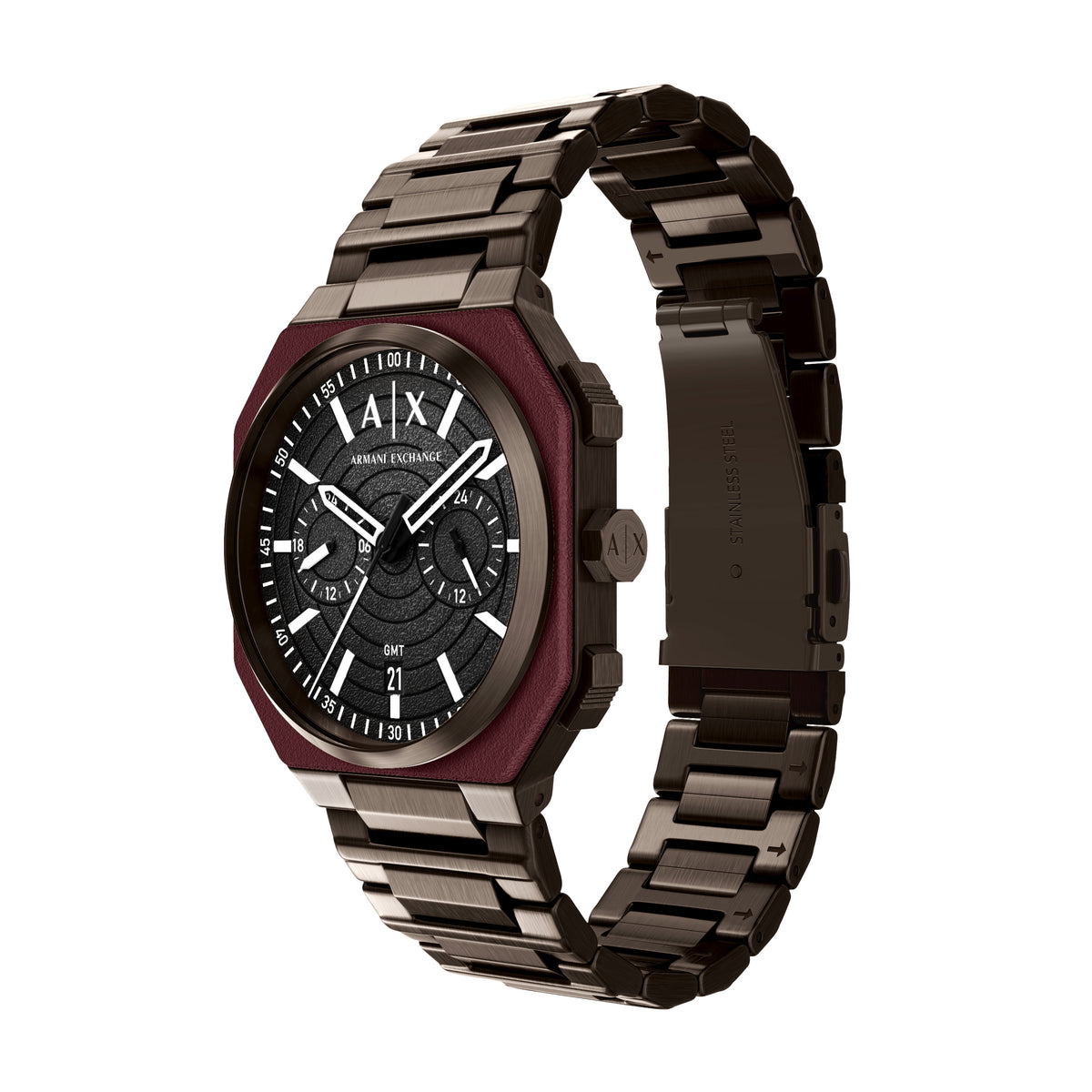 Armani Exchange Bass Brown AX1481 angled view