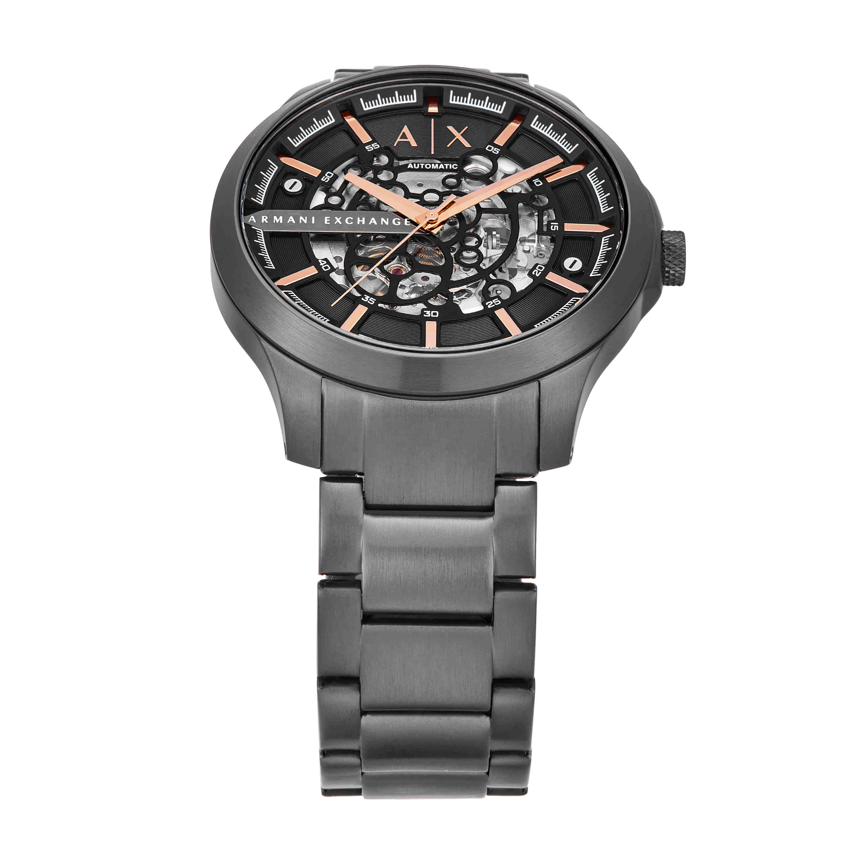 Armani Exchange Automatic Gunmetal Stainless Steel Watch AX2458