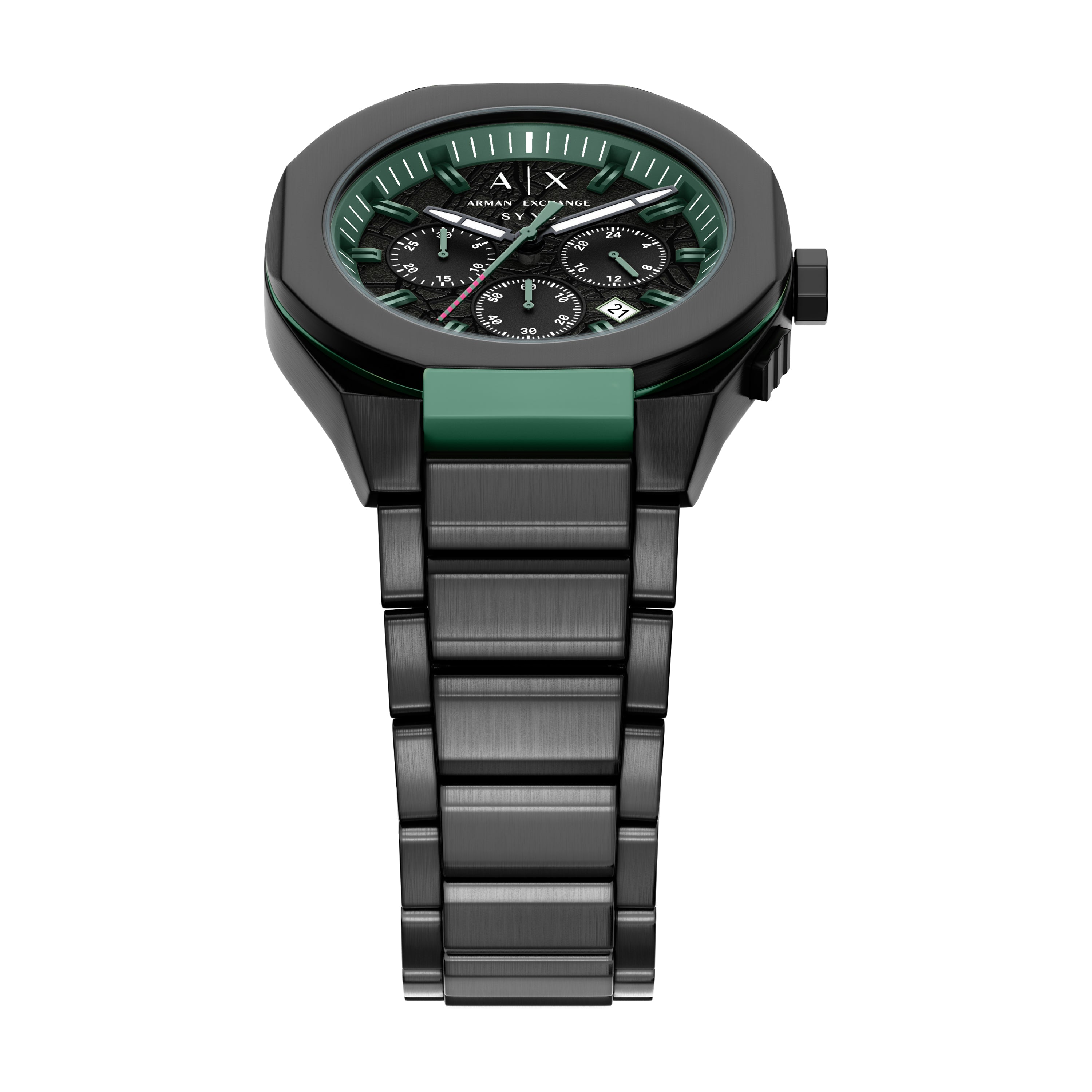 Armani Exchange Sync NYC Chronograph Black Stainless Steel Watch AX4294