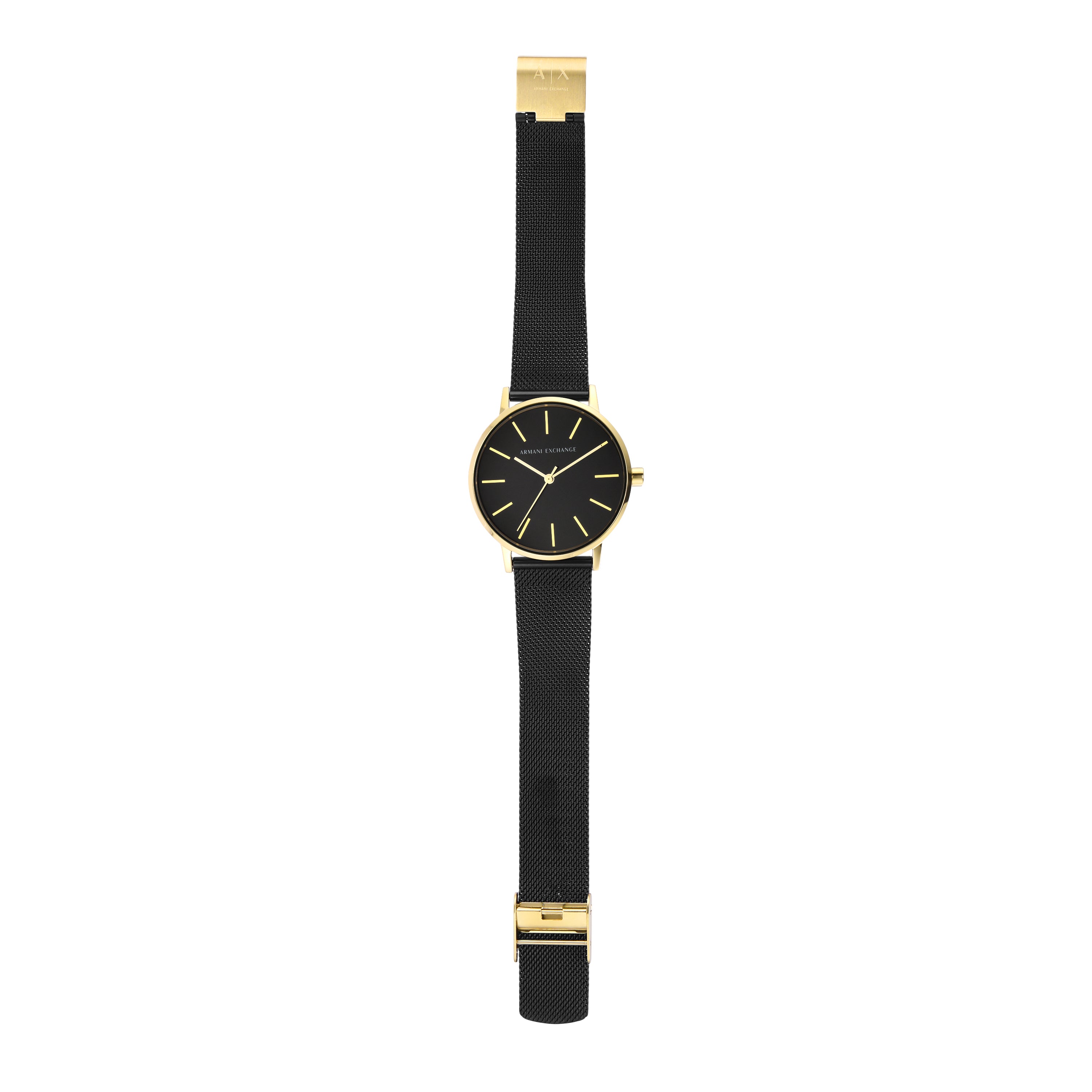 Armani Sophisticated Black Mesh Wristwatch for Modern Elegance AX5548